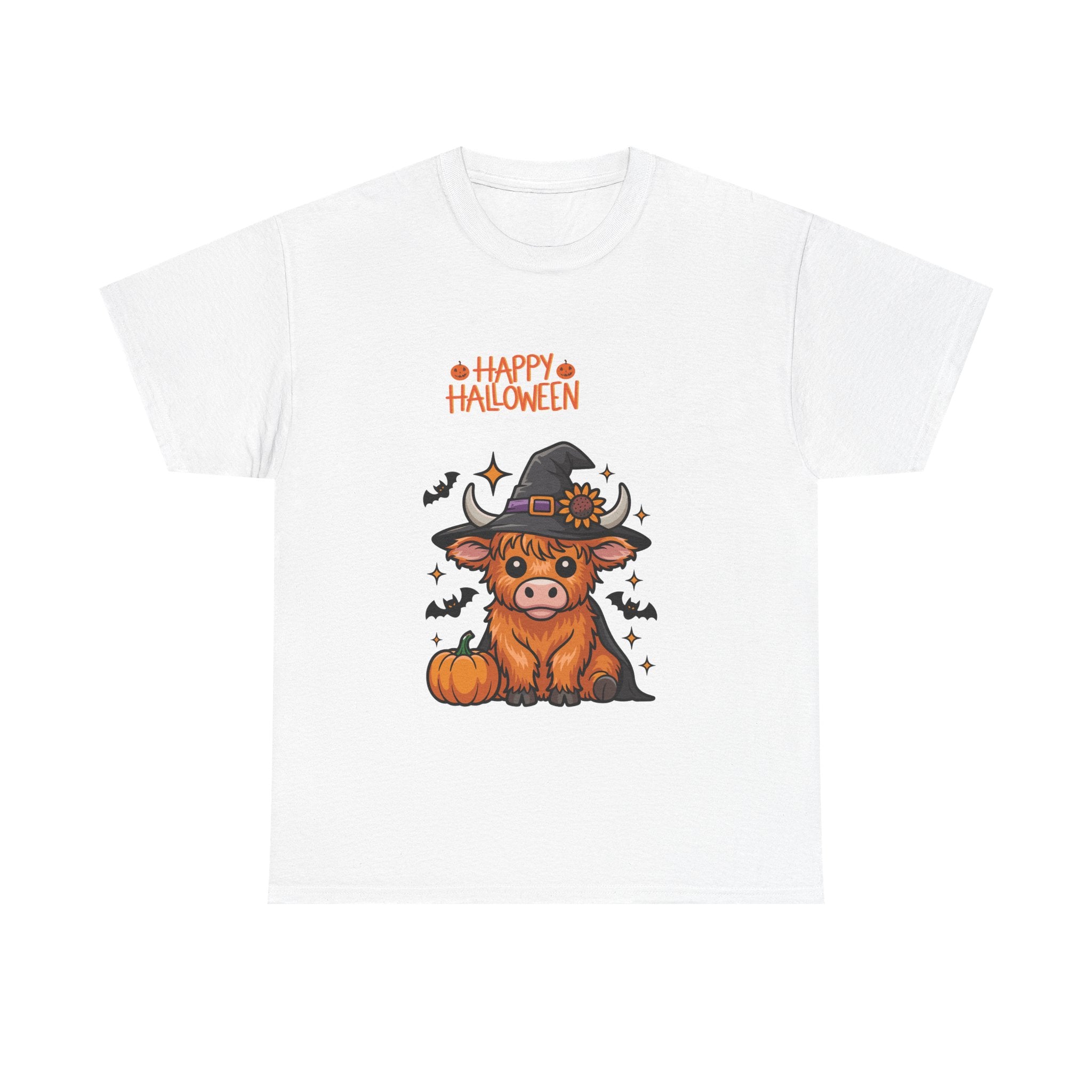 Cotton Tee with Cows for Halloween