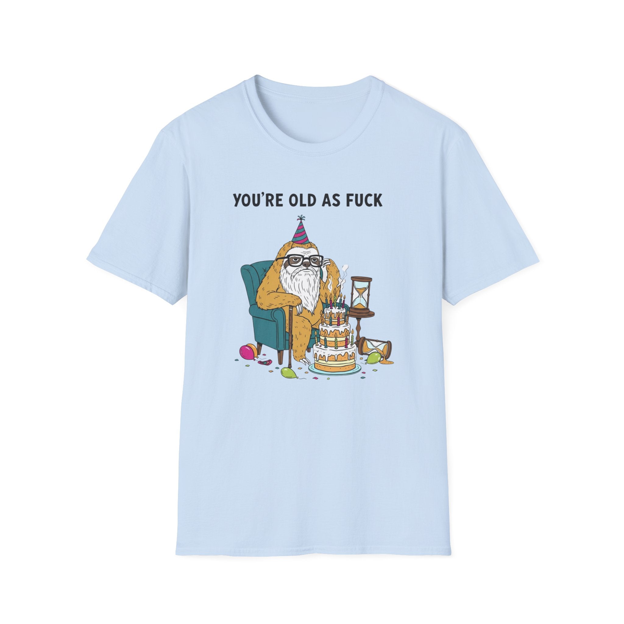 Funny Birthday T-Shirt — "You're Old As Fuck" Retro Party Design