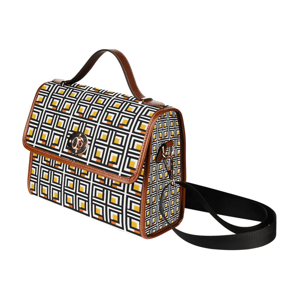 Vintage Elite Society Collection | Geometric Satchel Bag