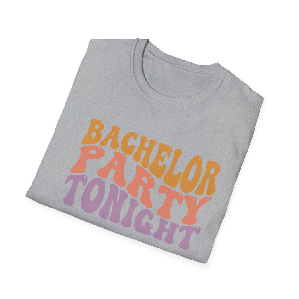 Bachelor Party Tonight T-Shirt — Retro Groovy Bachelorette/Bachelor Celebration Tee