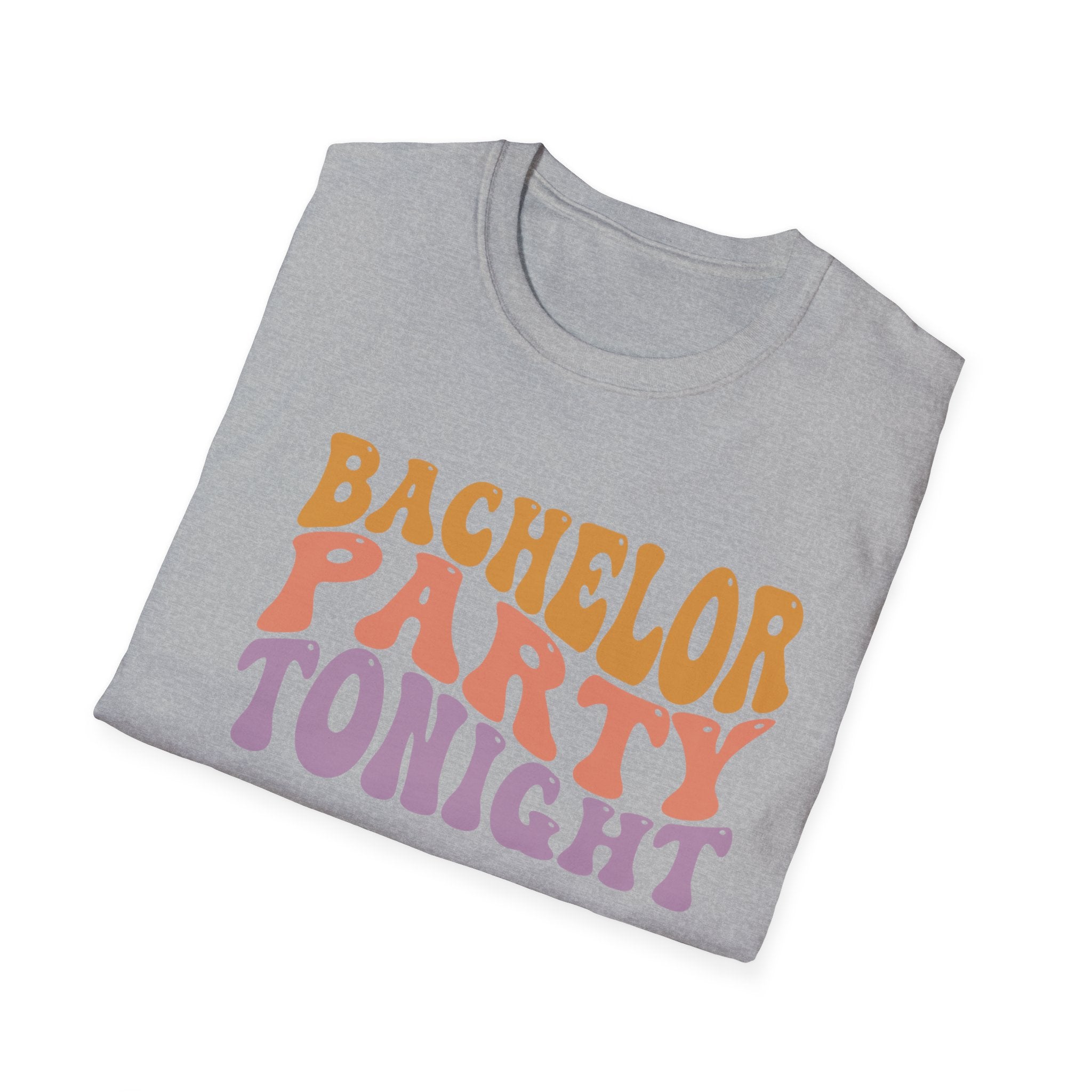 Bachelor Party Tonight T-Shirt — Retro Groovy Bachelorette/Bachelor Celebration Tee