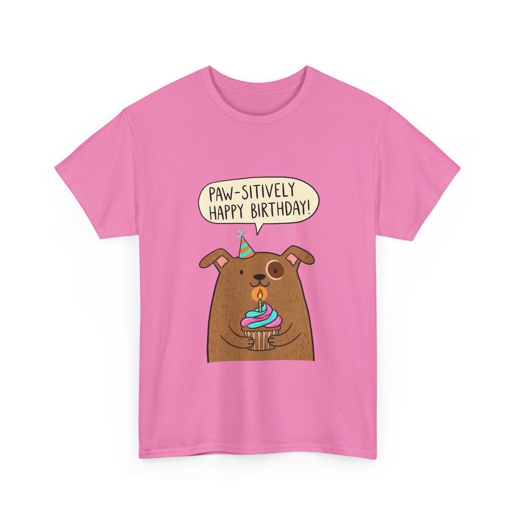 Paw-sitively Happy Birthday Dog T-Shirt — Cute Puppy Birthday Tee
