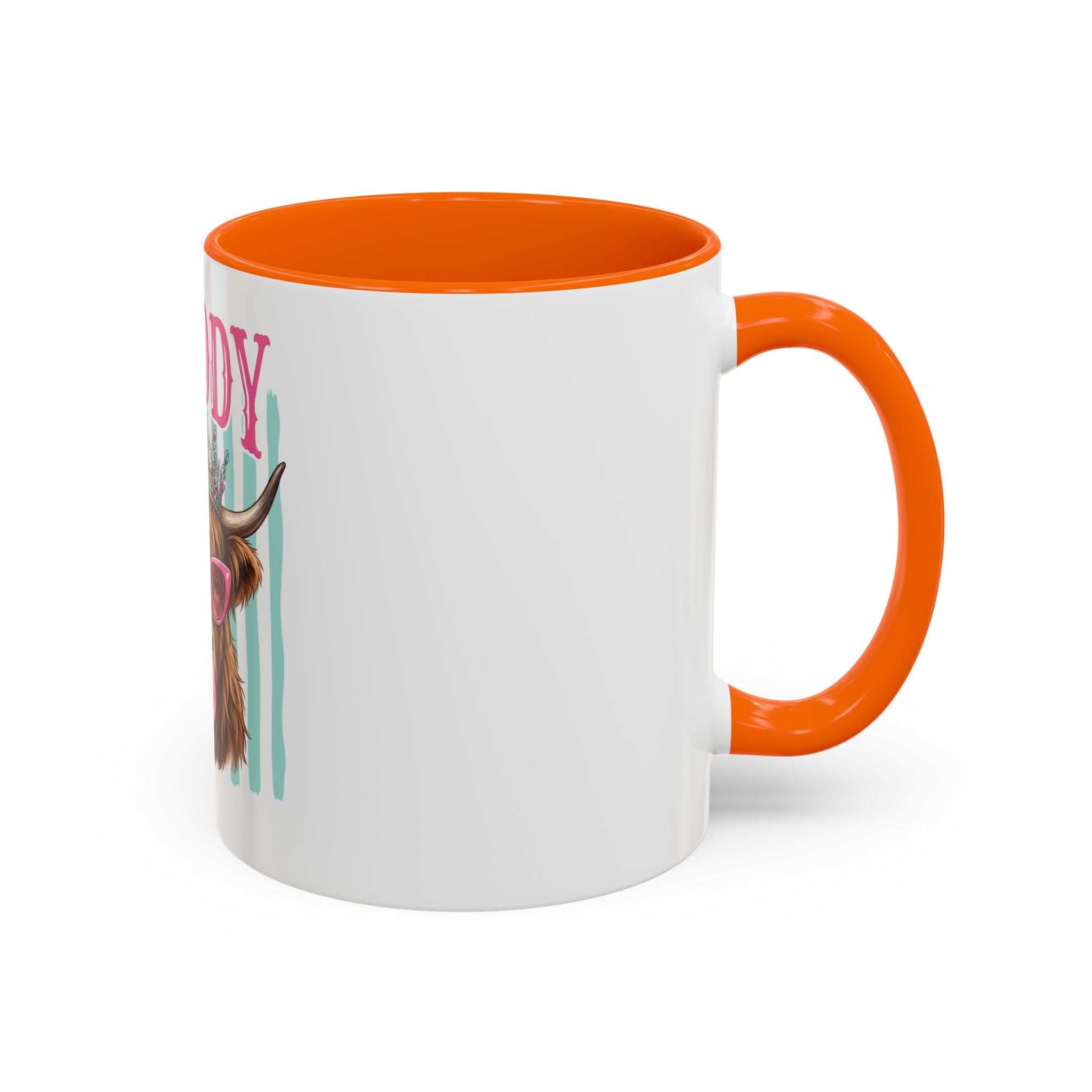 Moody Highland Cow Coffee Mug — Funny Crowned Cow with Bubblegum | Gift for Cow Lovers