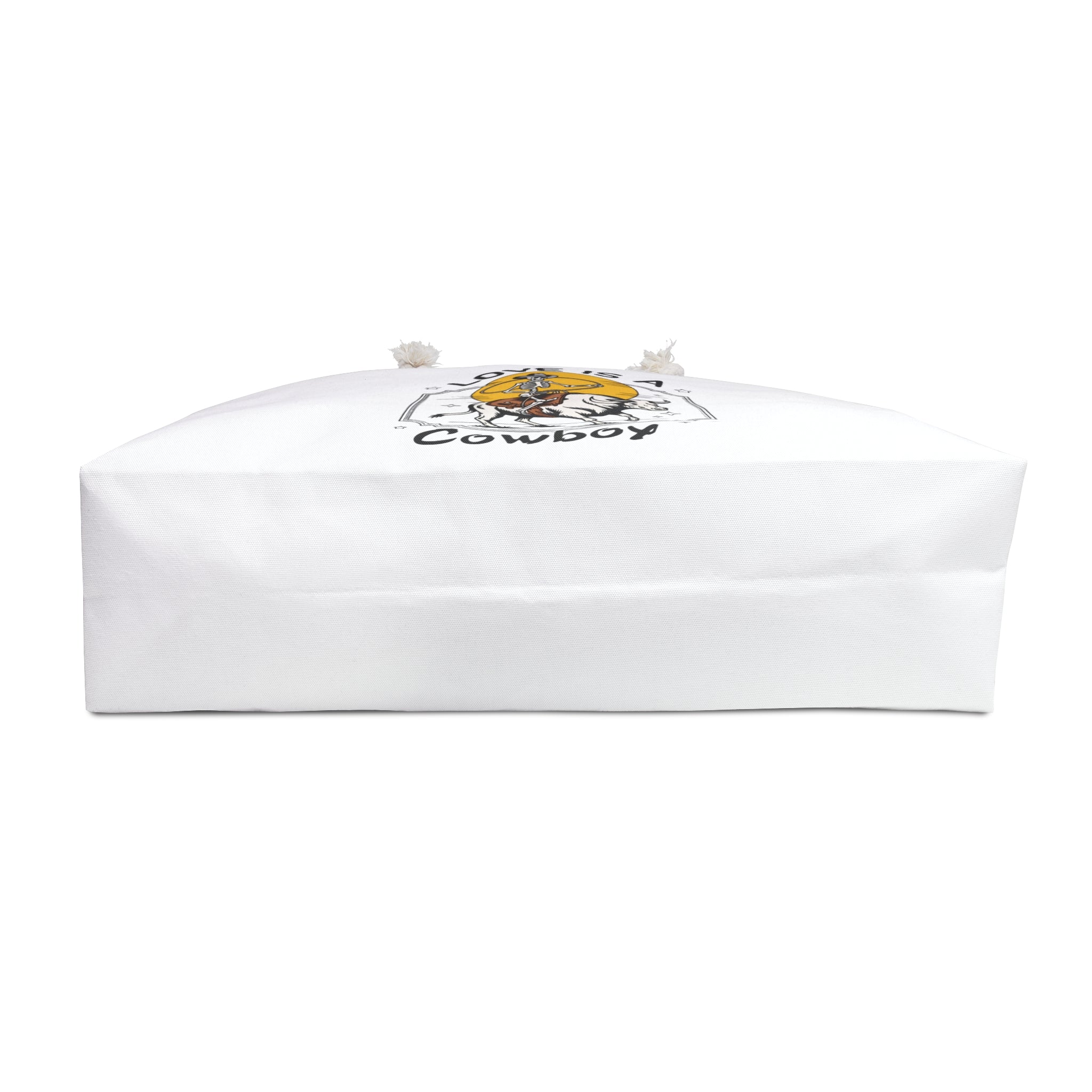 Weekender Bag — "Love Is a Cowboy" Canvas Travel Tote Trendy Tote  Farm life