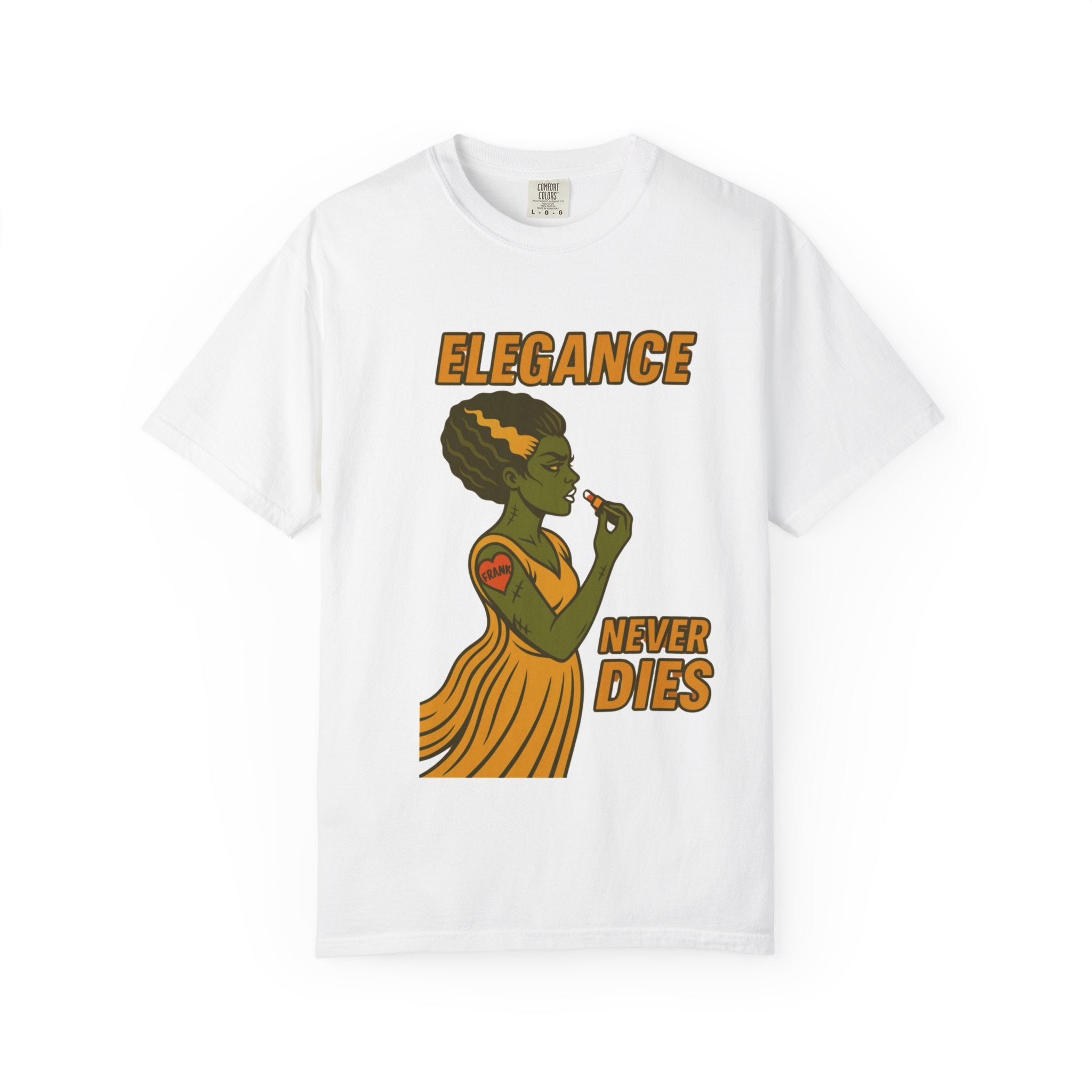 Chic Graphic T-Shirt, Vintage Style Unisex Tee, Elegance Never Dies Shirt, Fashion Statement Top, Ideal Gift for Trendsetters Vintage horror