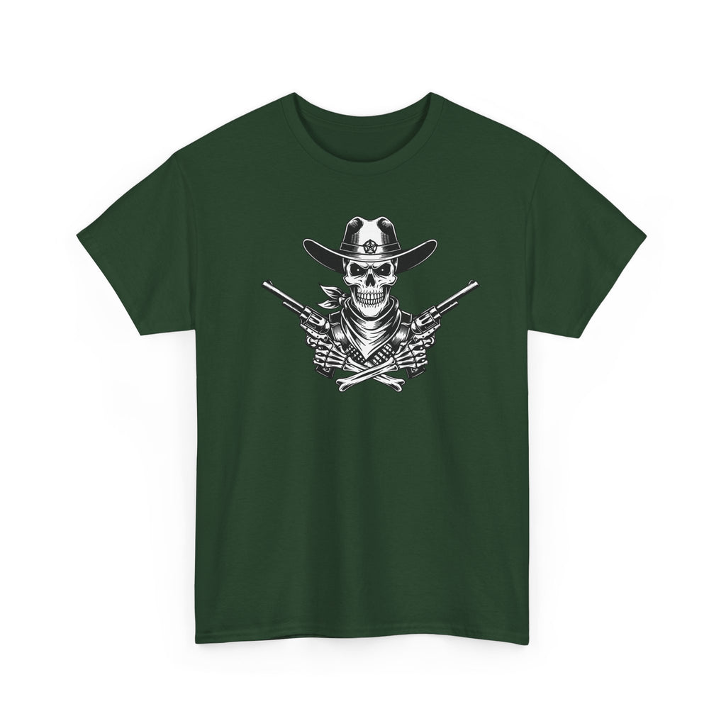 Skull Cowboy T-Shirt — Western Gunslinger Graphic Tee