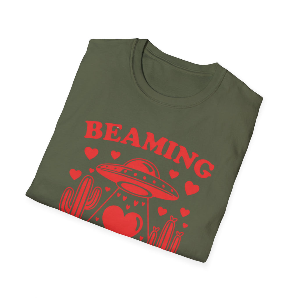 Beaming With Love UFO Tee — Valentine’s Day Graphic T-Shirt Trendy