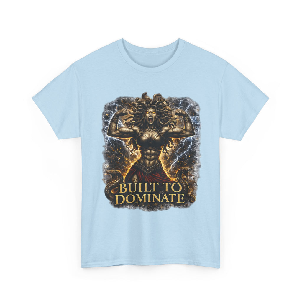 Muscle Medusa "Built to Dominate" Bodybuilding T-Shirt