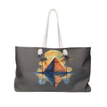 Retro Sunset Pyramid Weekender Bag – Tropical Palm Travel Tote