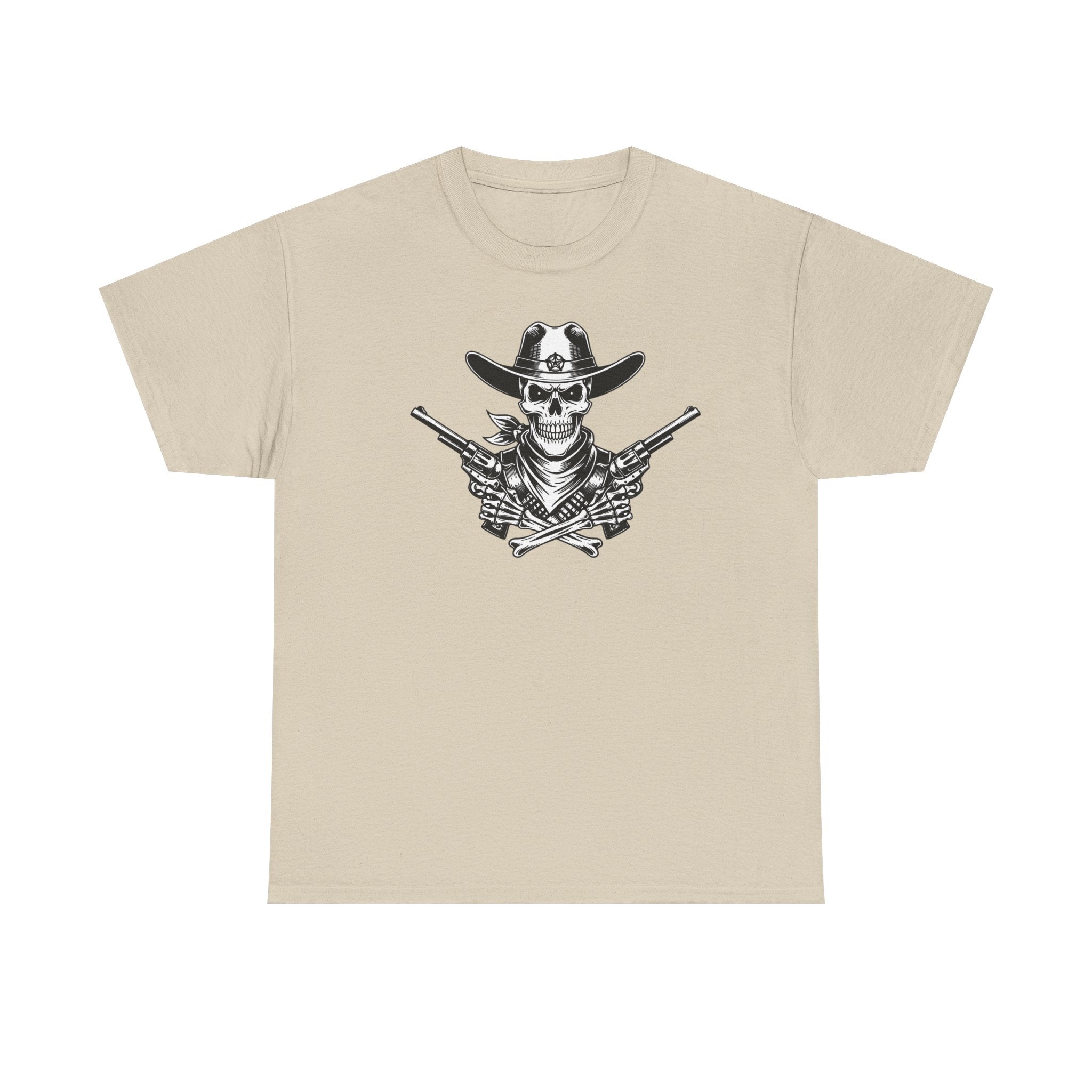 Skull Cowboy T-Shirt — Western Gunslinger Graphic Tee