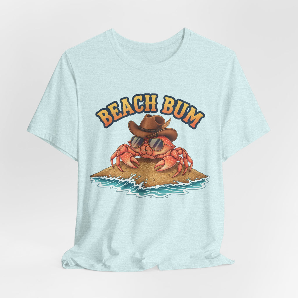 Beach Bum Crab T-Shirt — Funny Coastal Vacation Tee