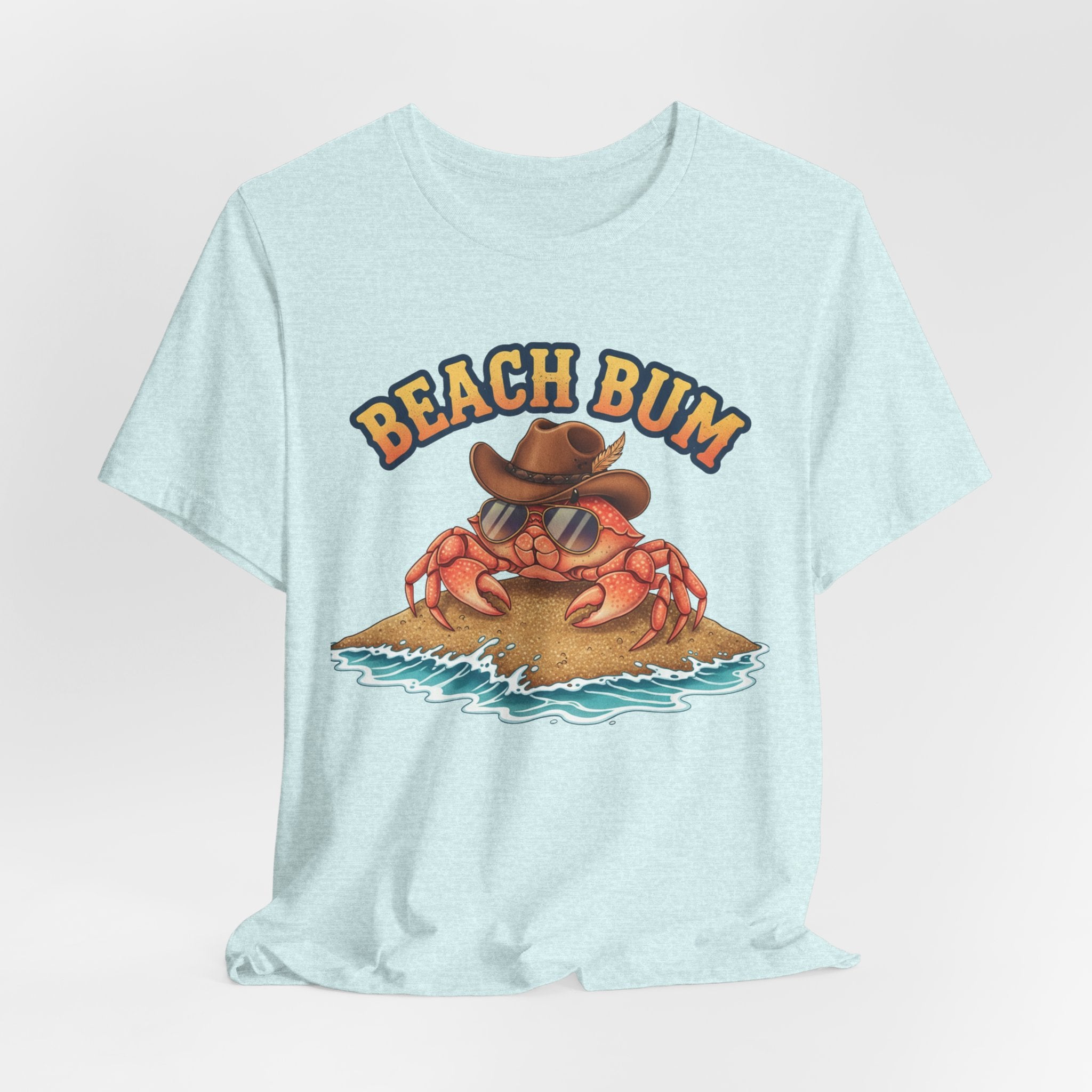 Beach Bum Crab T-Shirt — Funny Coastal Vacation Tee