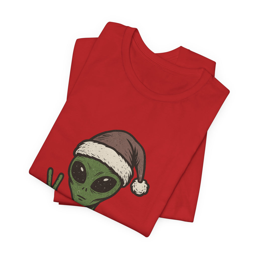 Funny Alien Merry Christmas Unisex Tee