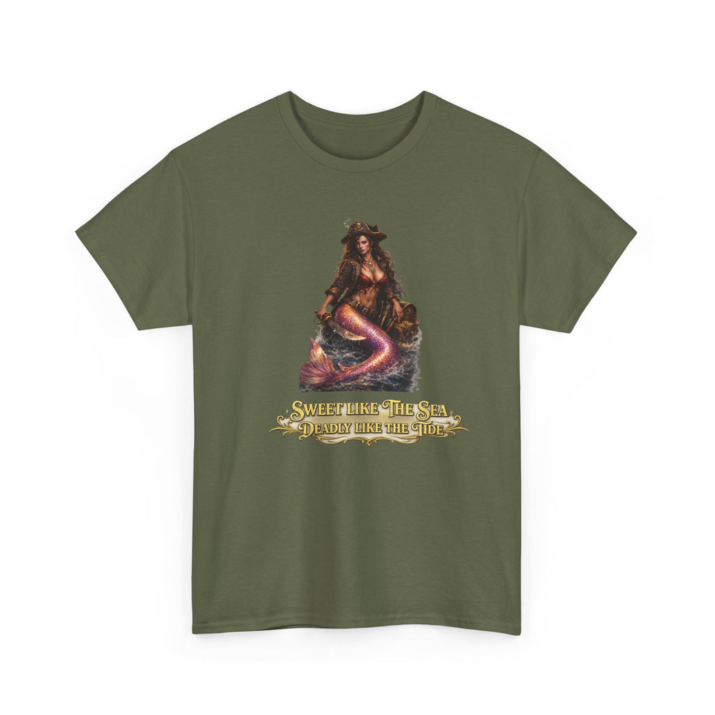 Sweet Like the Sea Mermaid T-Shirt — 'Deadly Like the Tide' Coastal Graphic Tee