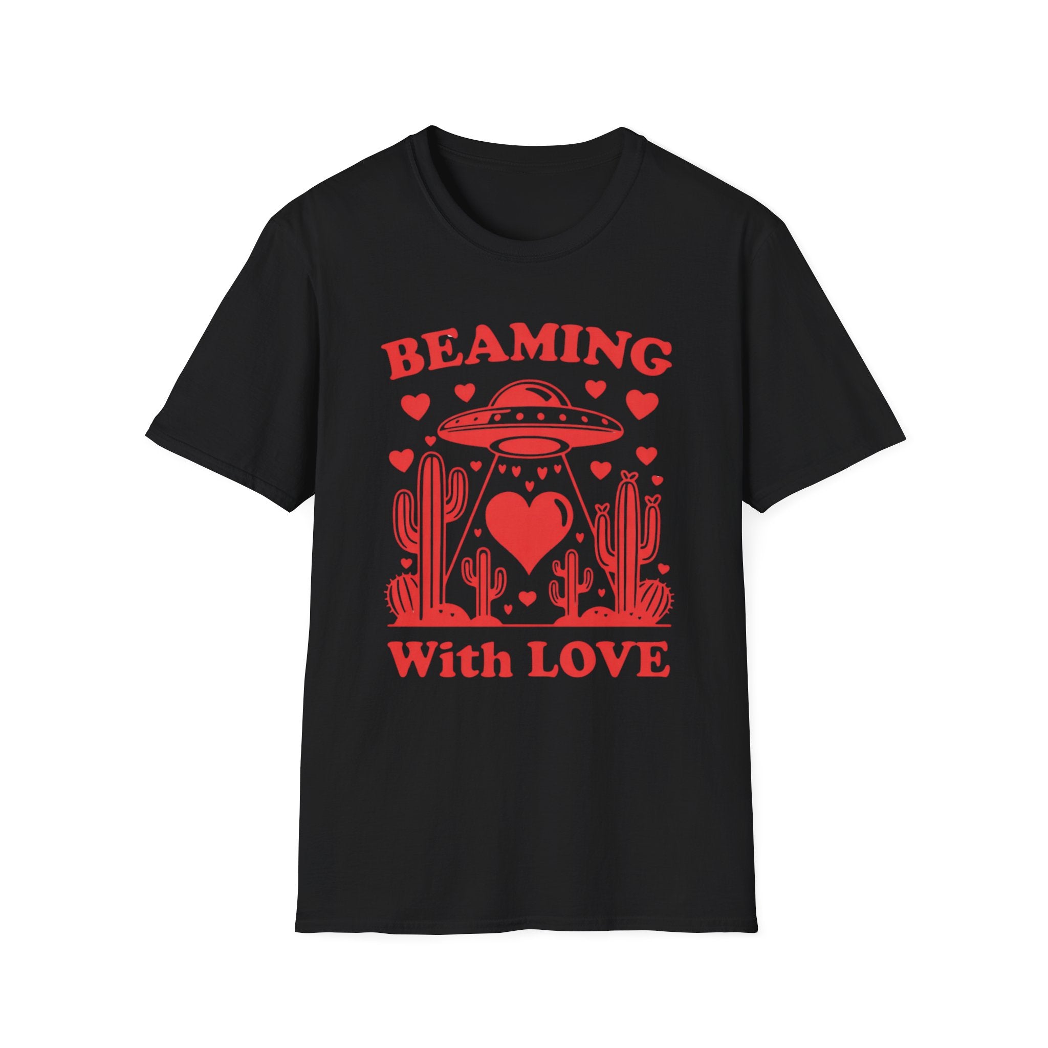 Beaming With Love UFO Tee — Valentine’s Day Graphic T-Shirt Trendy