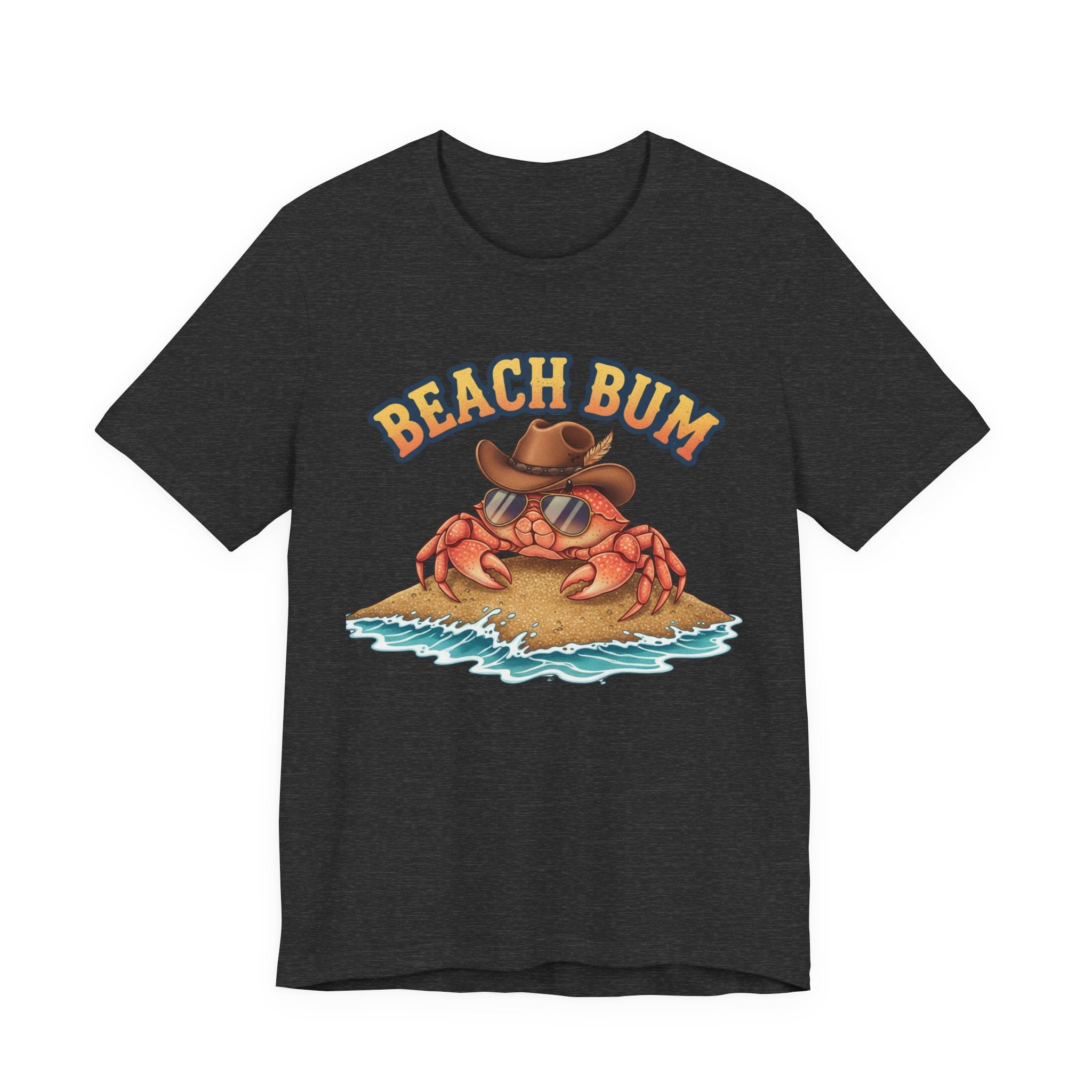 Beach Bum Crab T-Shirt — Funny Coastal Vacation Tee