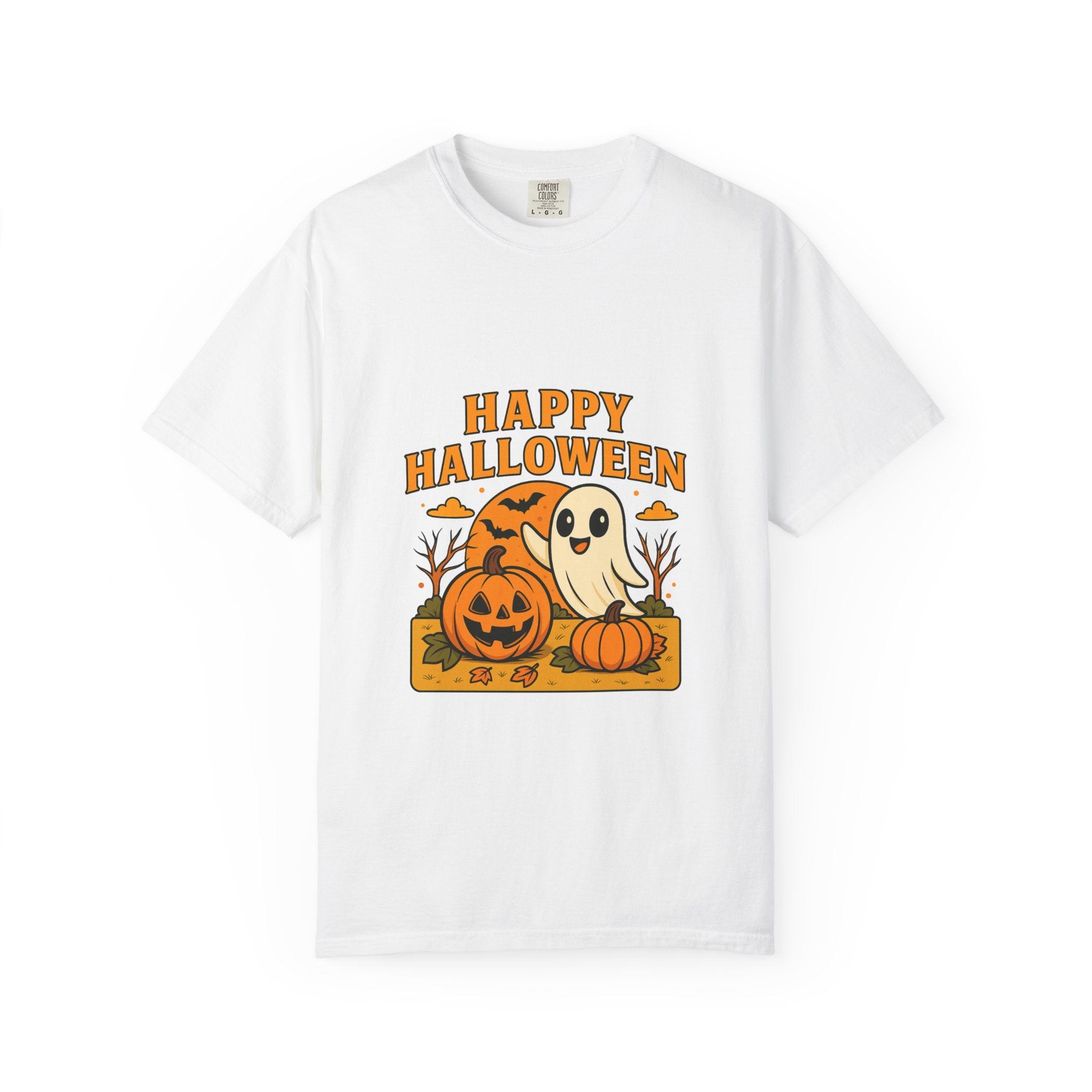 Unisex Garment-Dyed T-shirt - Happy Halloween Design