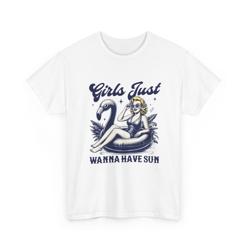 Girls Just Wanna Have Sun Tee, Summer T-Shirt, Vacation Top, Beach Wear, Fun Graphic Shirt