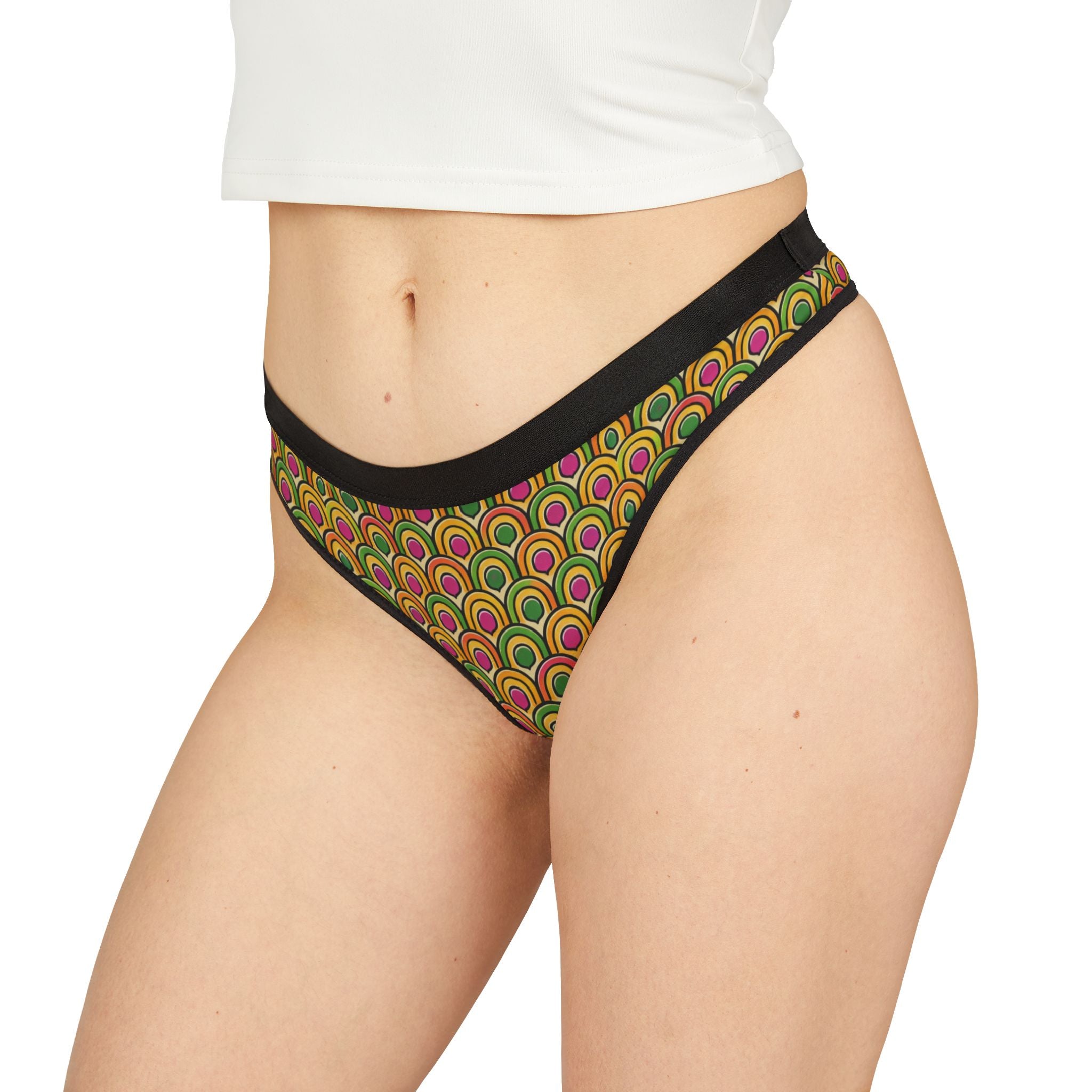 Citrus Crush Women's Thong — Colorful 60s-Inspired Pattern