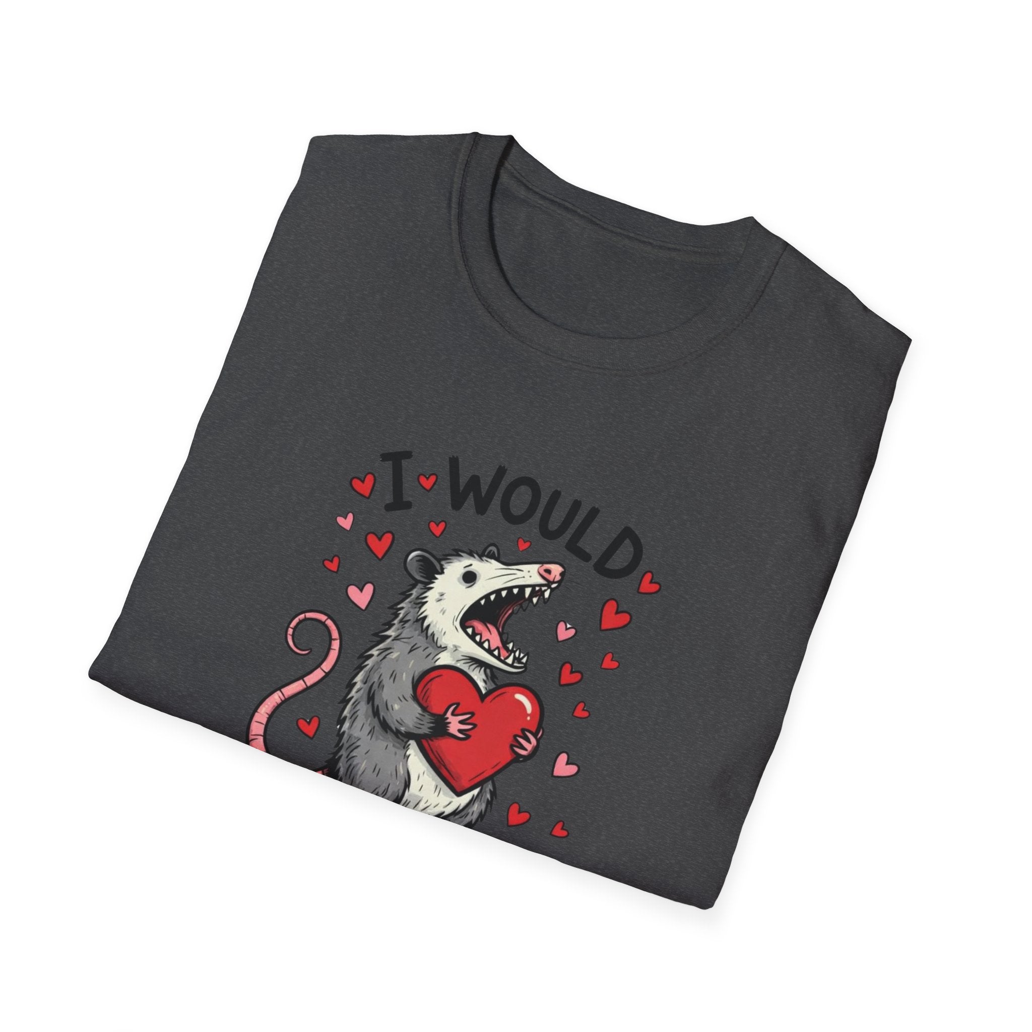 T‑Shirt - 'I Would Die for You' Cute Opossum Valentine Heart Graphic Tee