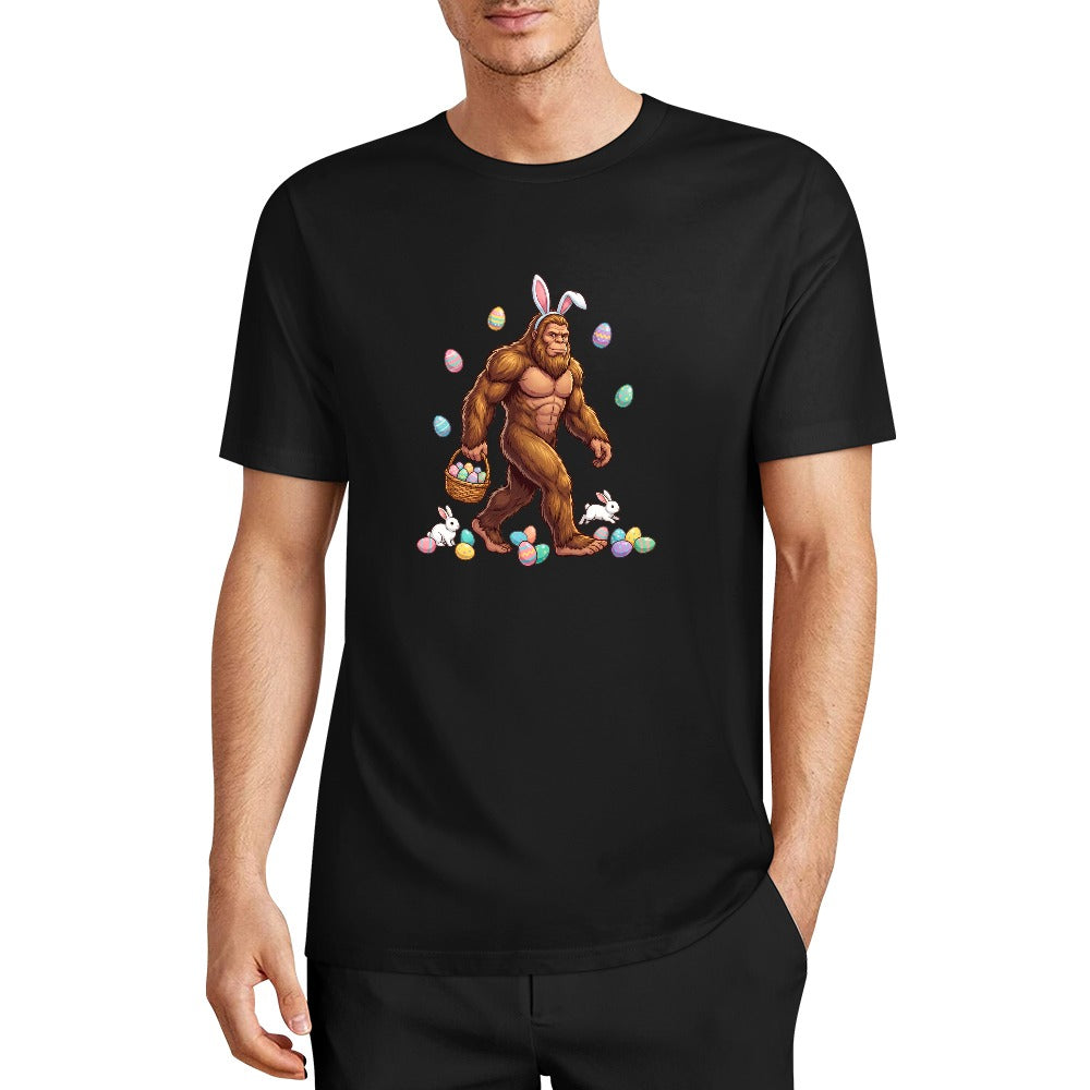 Bigfoot with Easter Basket T-Shirt | Funny Easter Graphic Tee