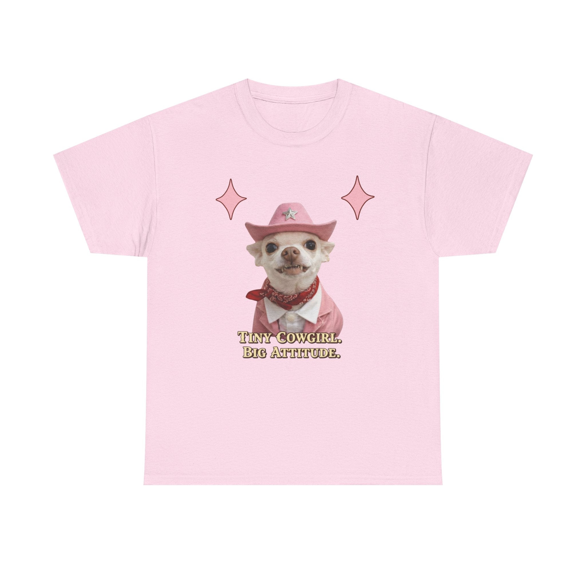 Coco the Chihuahua Cowgirl T-Shirt — "Tiny Cowgirl, Big Attitude"