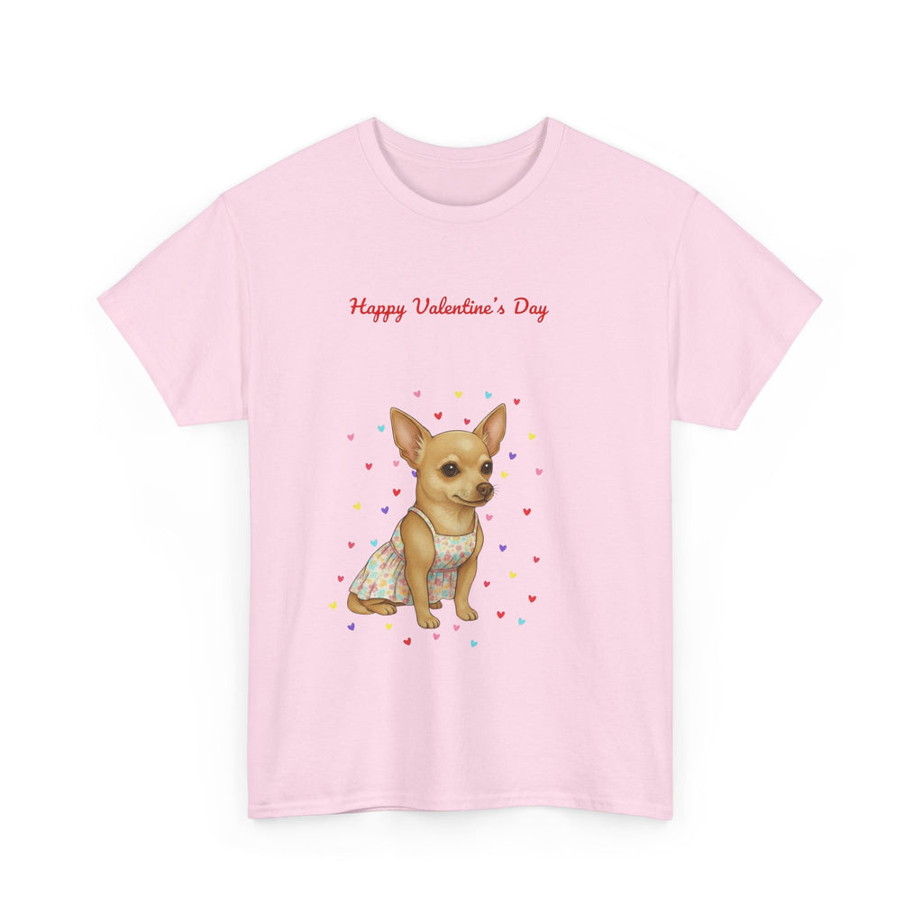 Valentine's Chihuahua T-Shirt — "Happy Valentine's Day" Cute Dog Graphic Tee