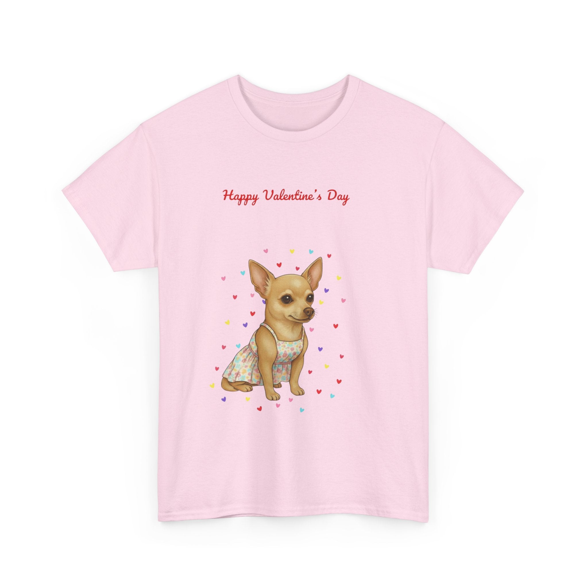 Valentine's Chihuahua T-Shirt — "Happy Valentine's Day" Cute Dog Graphic Tee