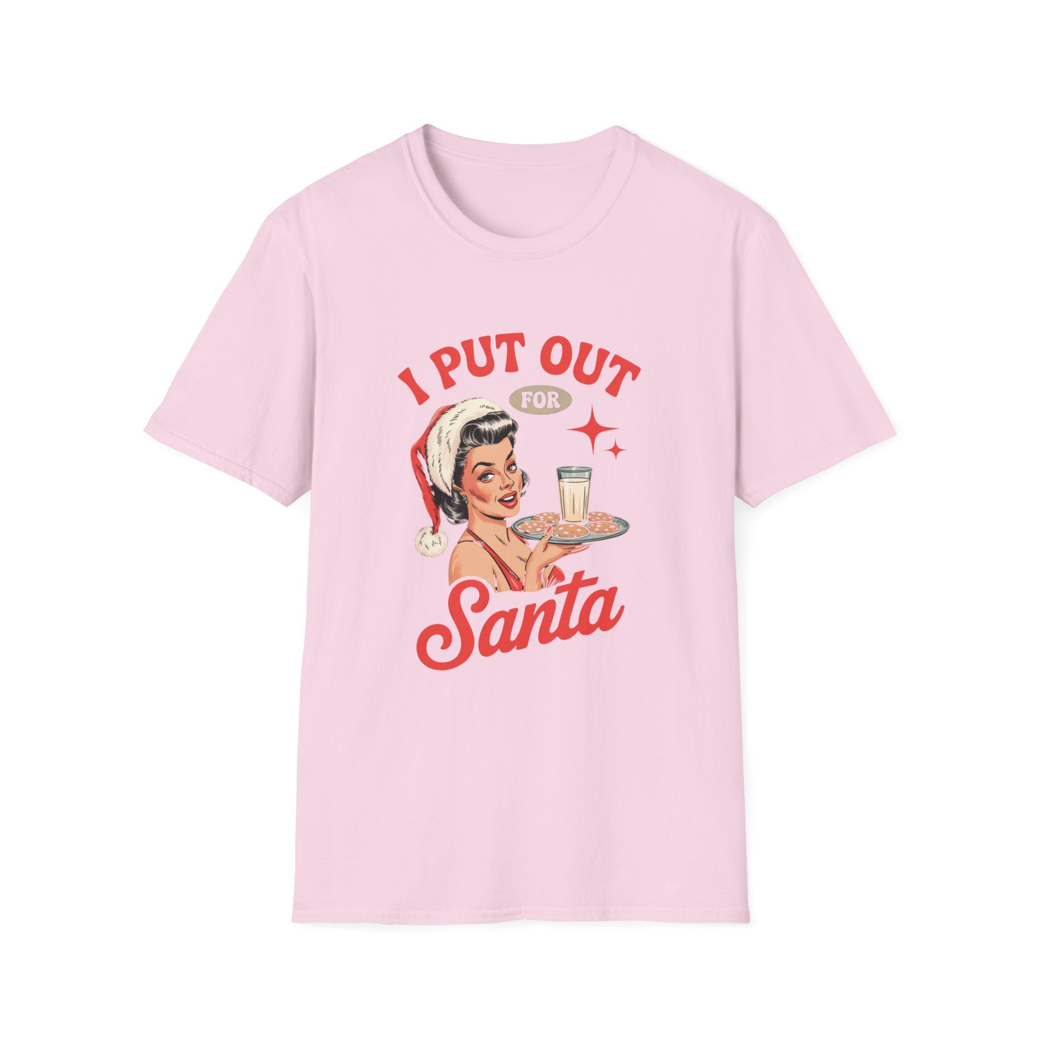 I Put Out for Santa Christmas T-Shirt — Retro Pin-Up Holiday Tee