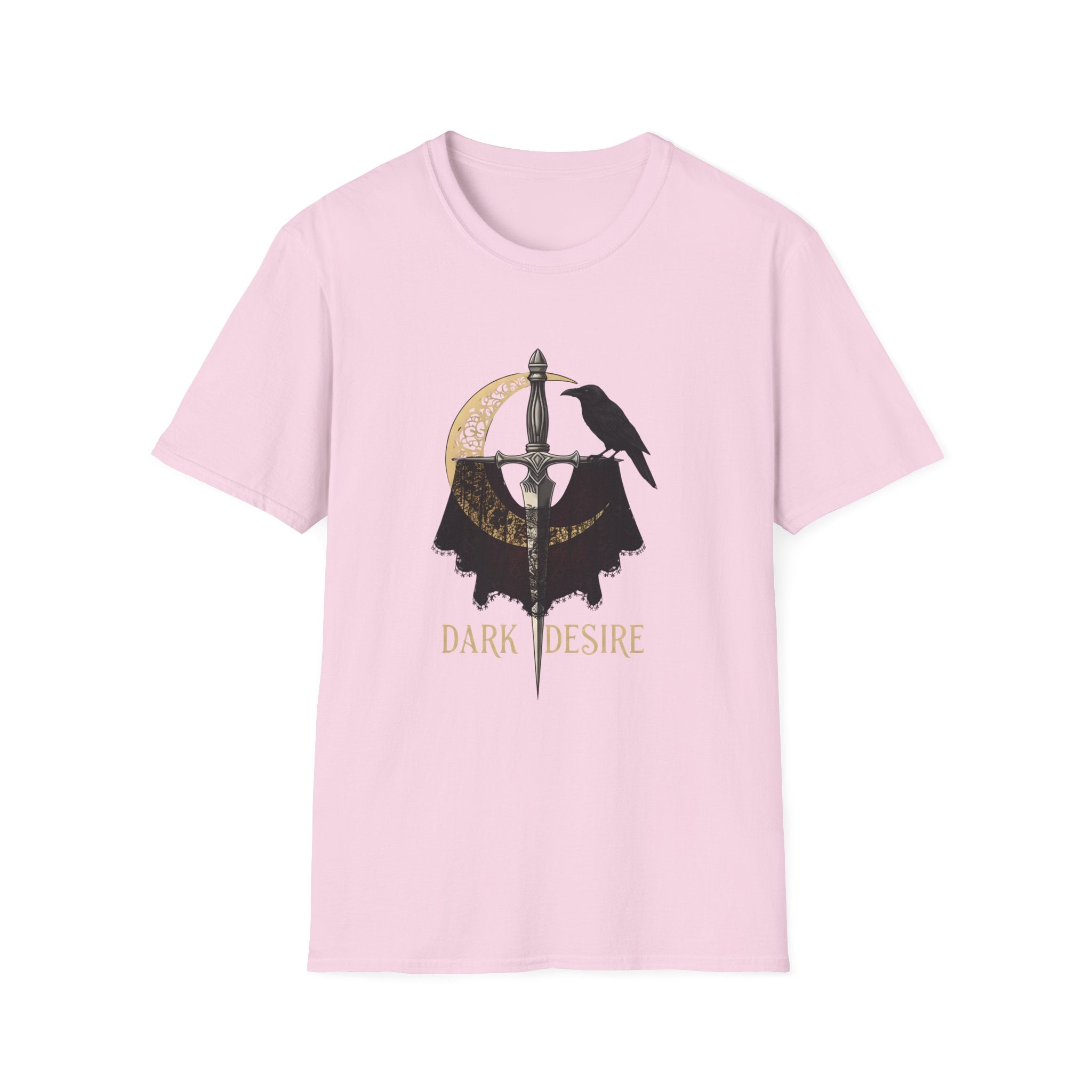 Dark Desire Sword & Raven Gothic Moon T-Shirt     Trendy TShirt