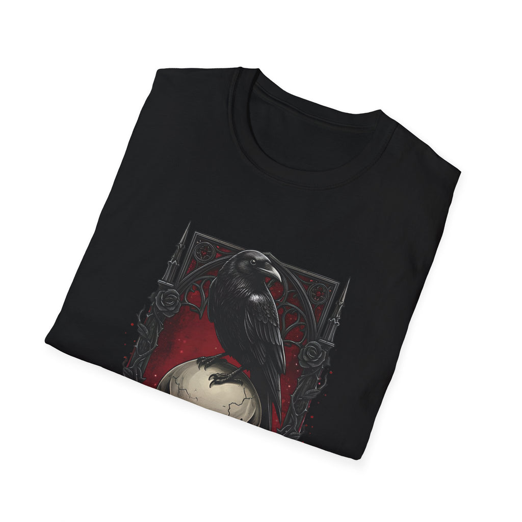 Dark Desire Gothic Skull & Raven T-Shirt Gothic Graphic Tee   Trendy T-Shirt