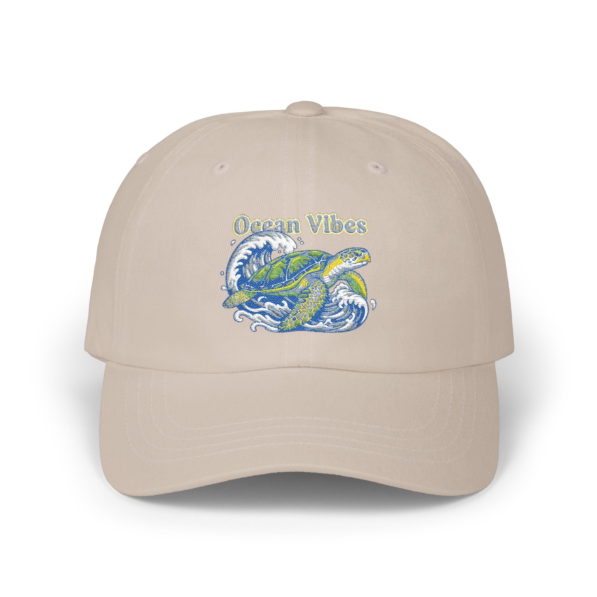 Ocean Vibes Dad Cap – Embroidered Wave Baseball Hat