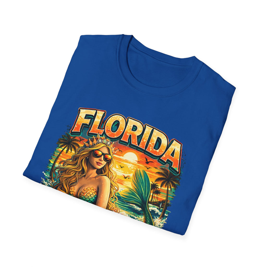 Florida Sunshine State T-Shirt — Retro Mermaid Beach Graphic