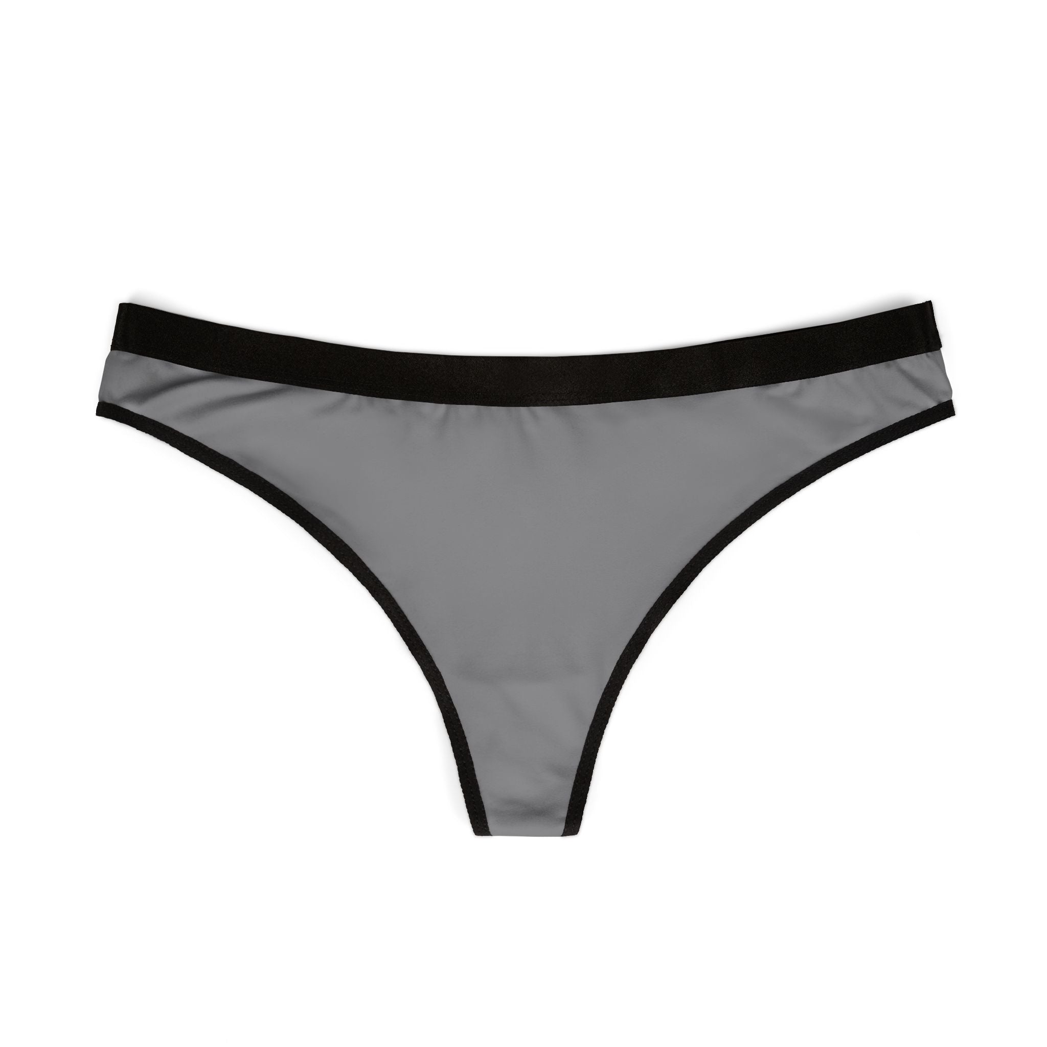 Personalized Women's SeamlessThong  Medium Grey– Lightweight Everyday Comfort