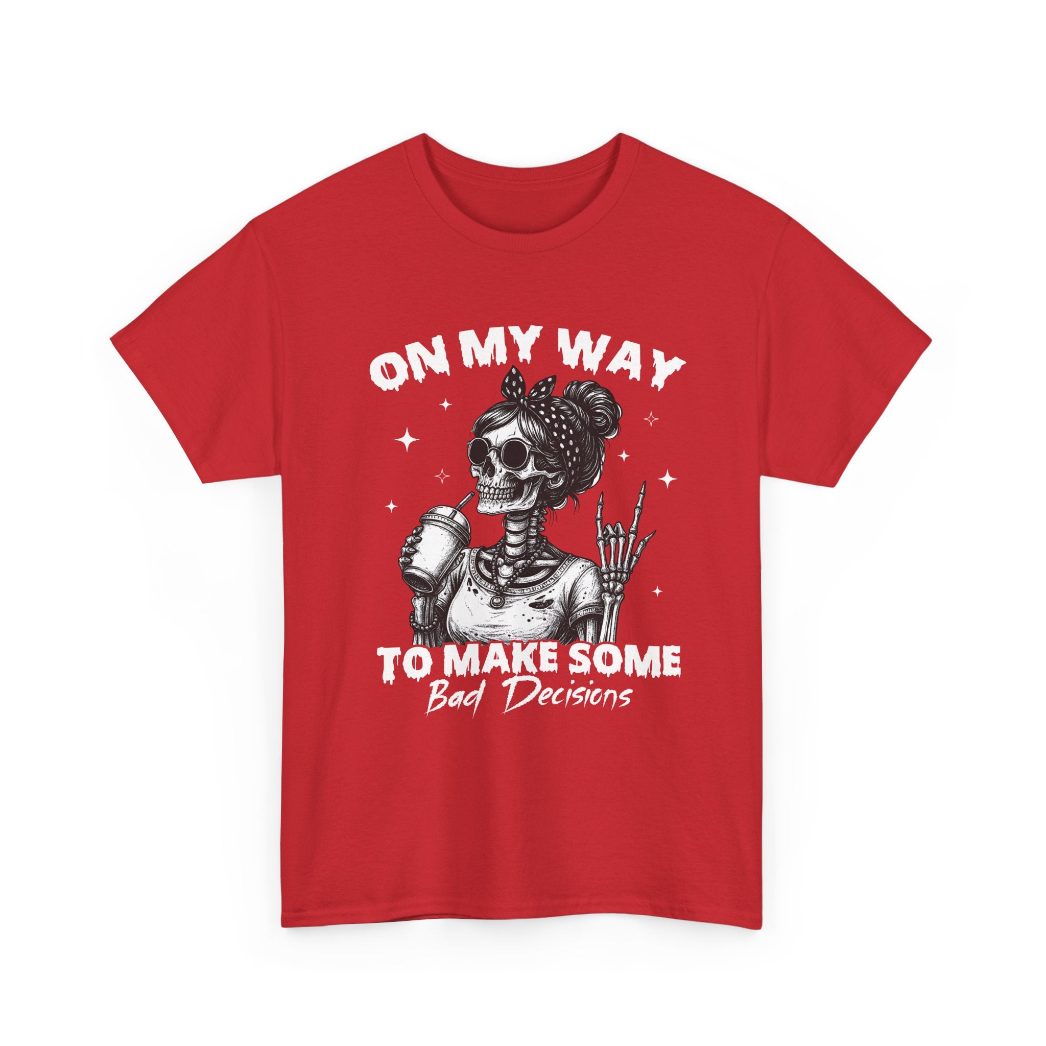 Skeleton Girl Graphic Tee — Retro Rock 'n' Roll Skull Design