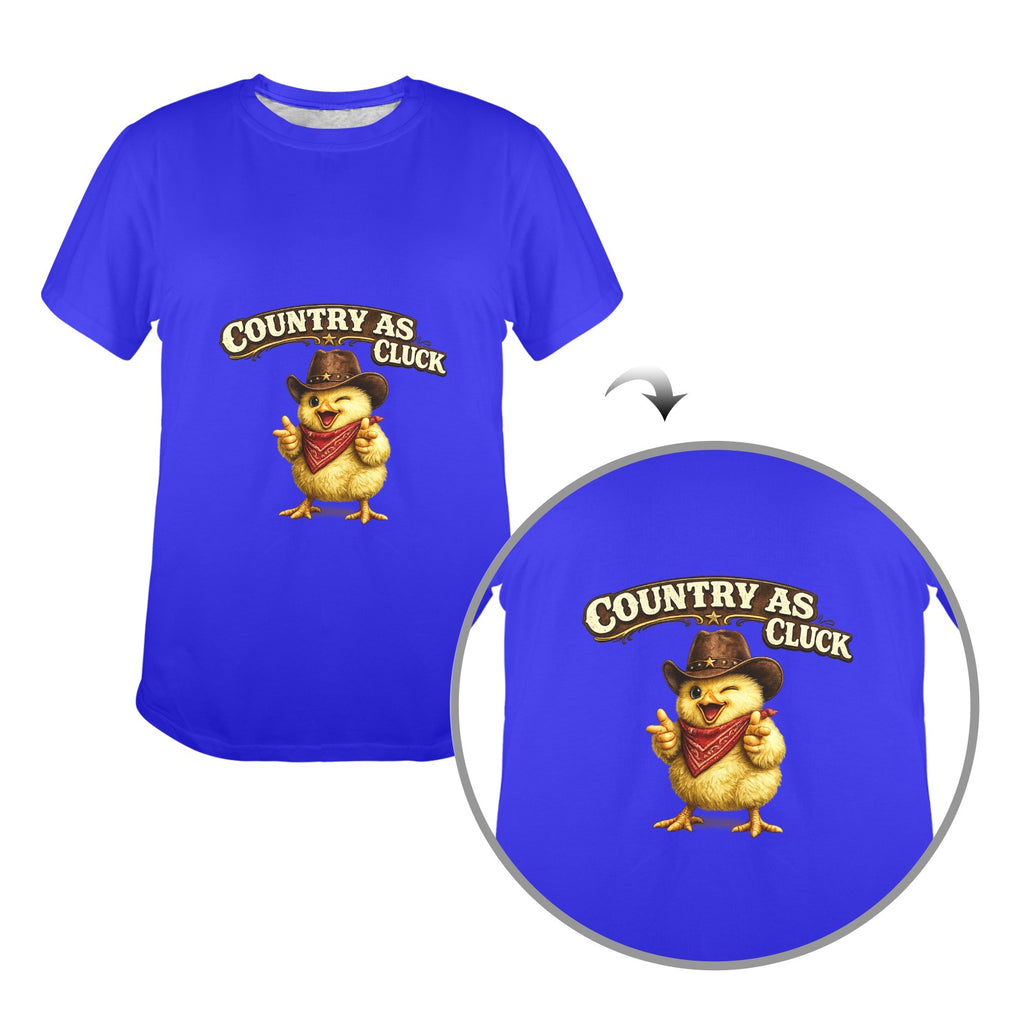 Country As Cluck Funny Chicken Cowboy Women's Tee