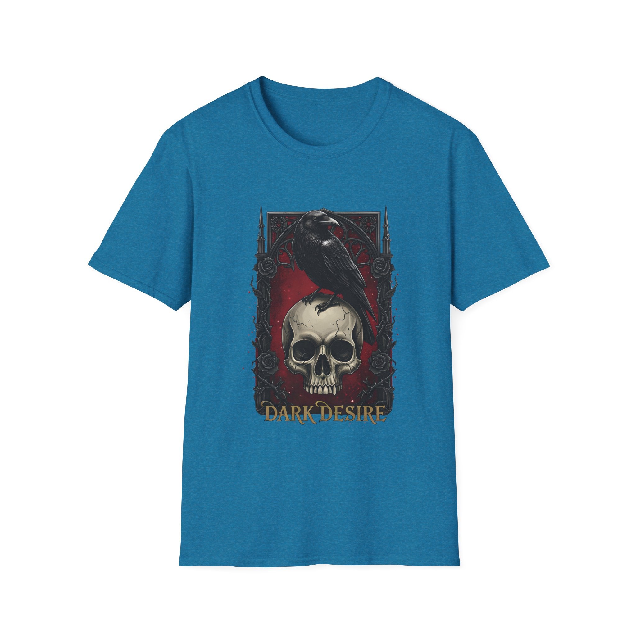 Dark Desire Gothic Skull & Raven T-Shirt Gothic Graphic Tee   Trendy T-Shirt