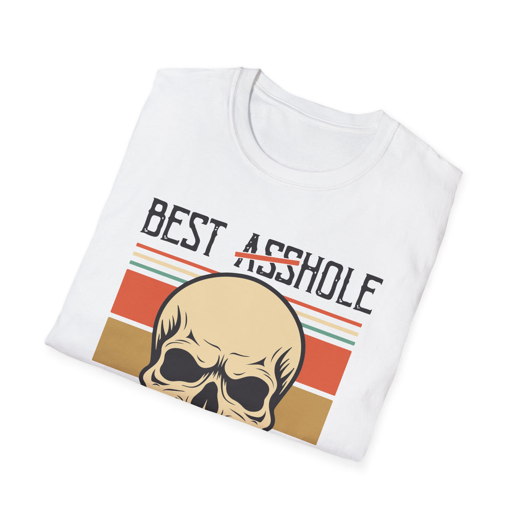 Best Asshole Husband Ever Skull T-Shirt — Funny Retro Husband Gift
