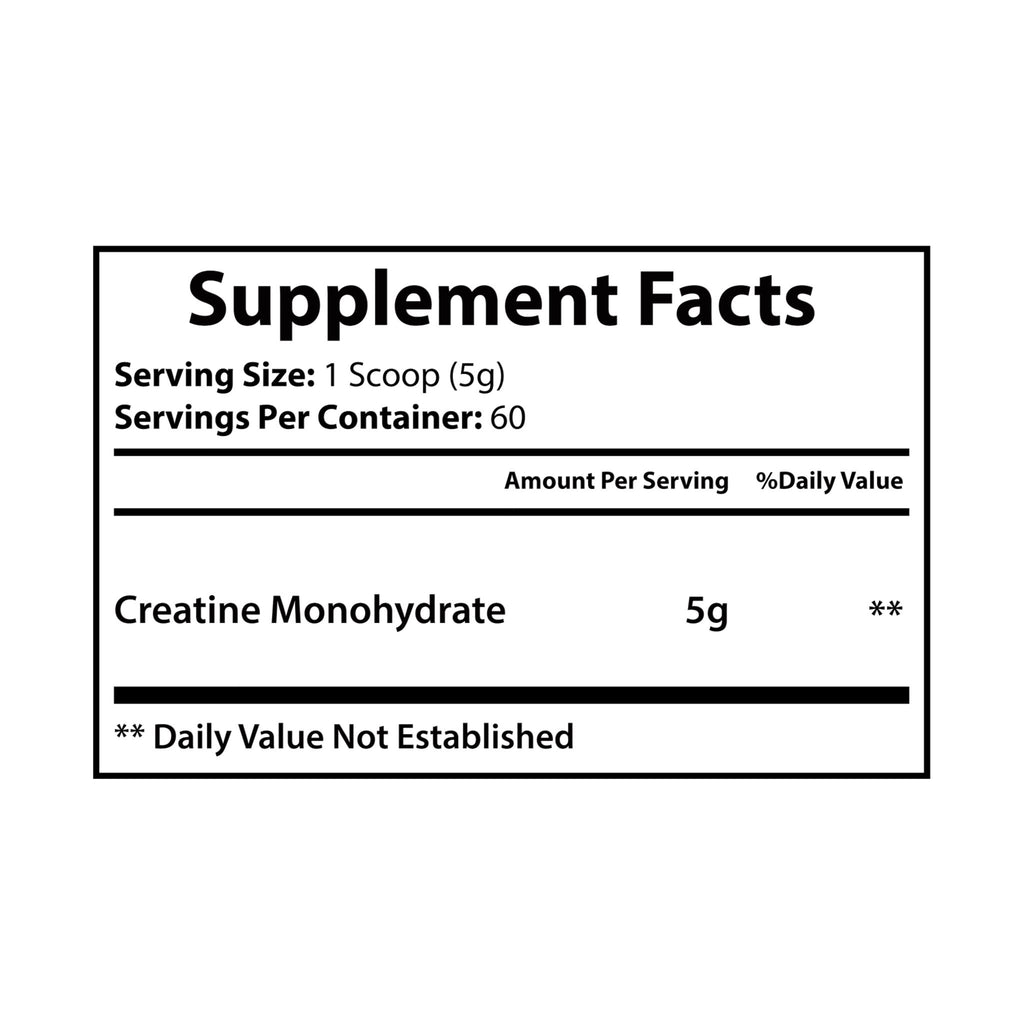 TRAIN INSANE-Creatine Monohydrate Supplement (300g, 10.58oz)
