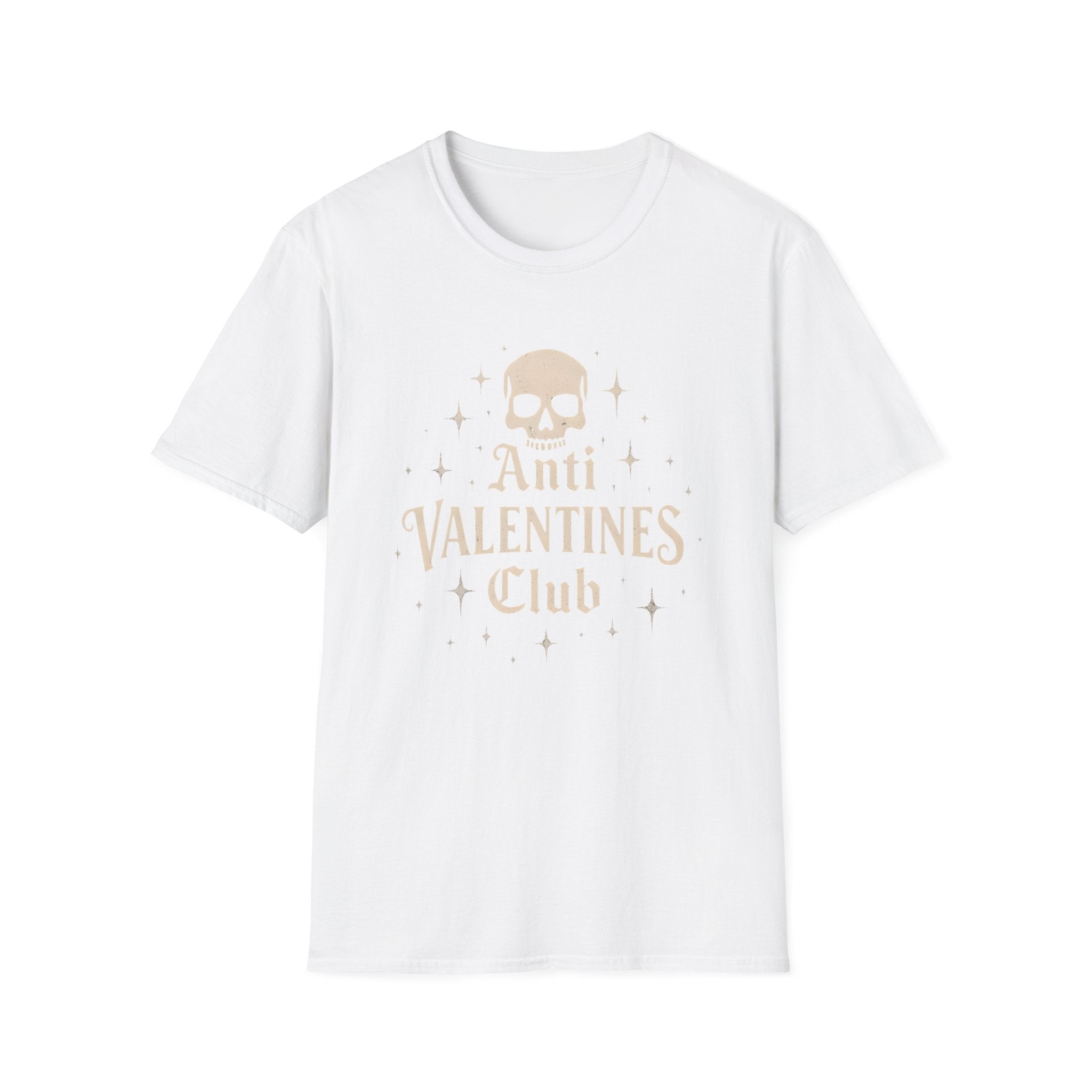 Anti-Valentine's Club Skull T-Shirt — Funny Anti-Valentine Tee    Trendy T-Shirt