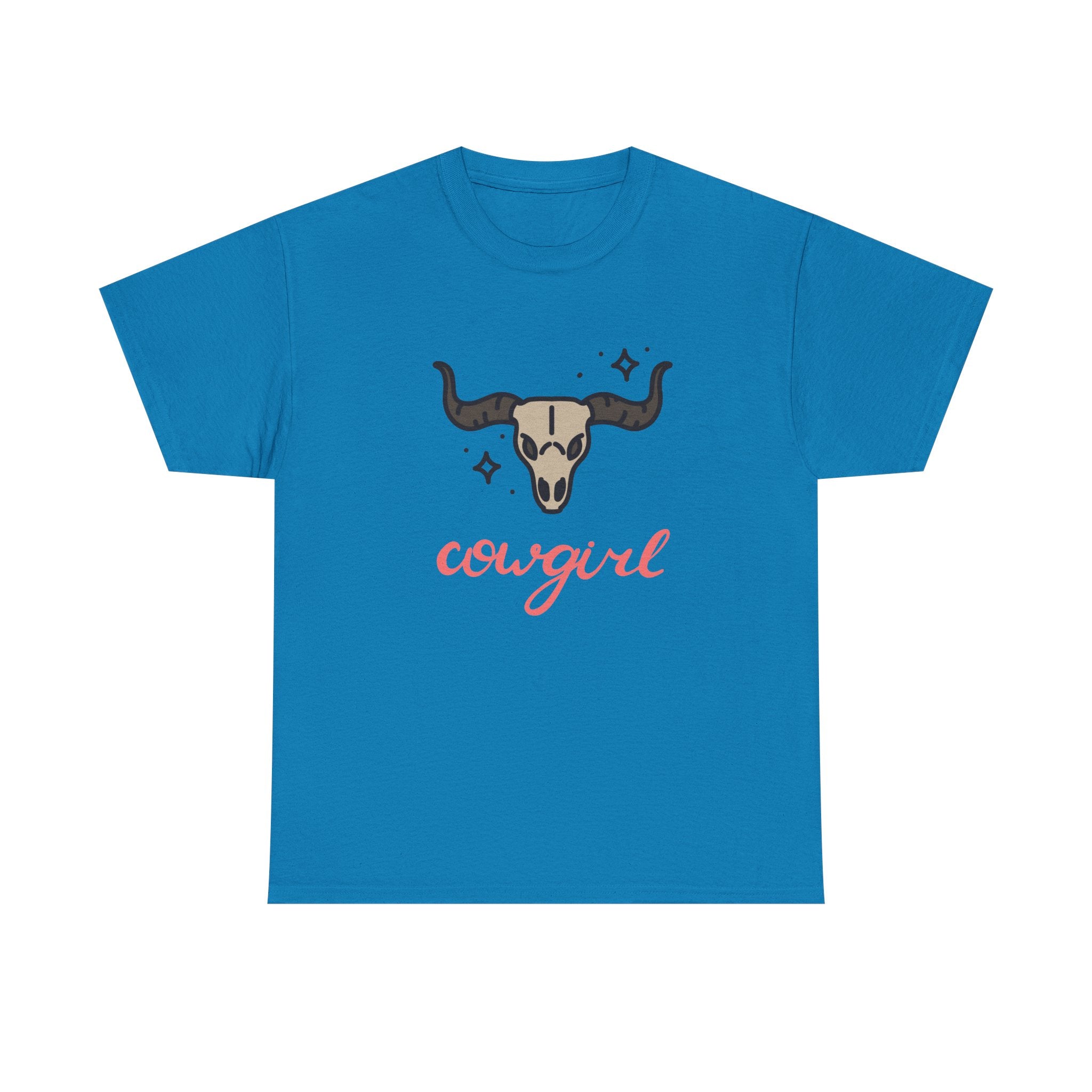 Cowgirl Skull Tee Western Cowgirl Graphic T-Shirt   trendy t-shirt