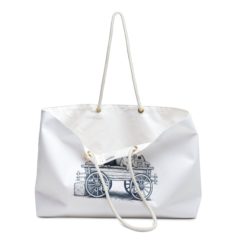 Weekender Bag — “Partners in Crime” Cute Coco & Pete Tote for Farm Lovers