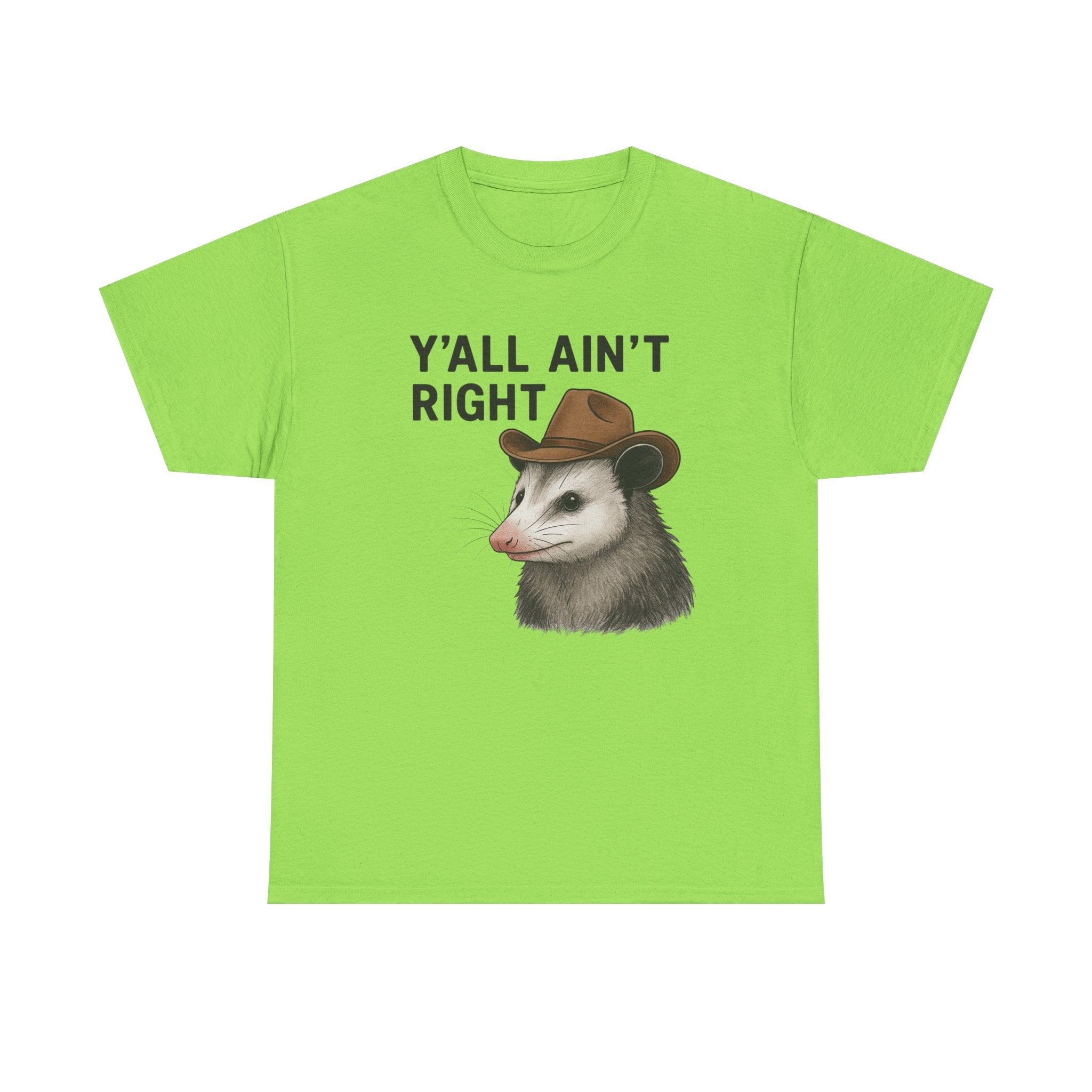 Y'all Ain't Right Possum Tee — Funny Southern Animal T-Shirt