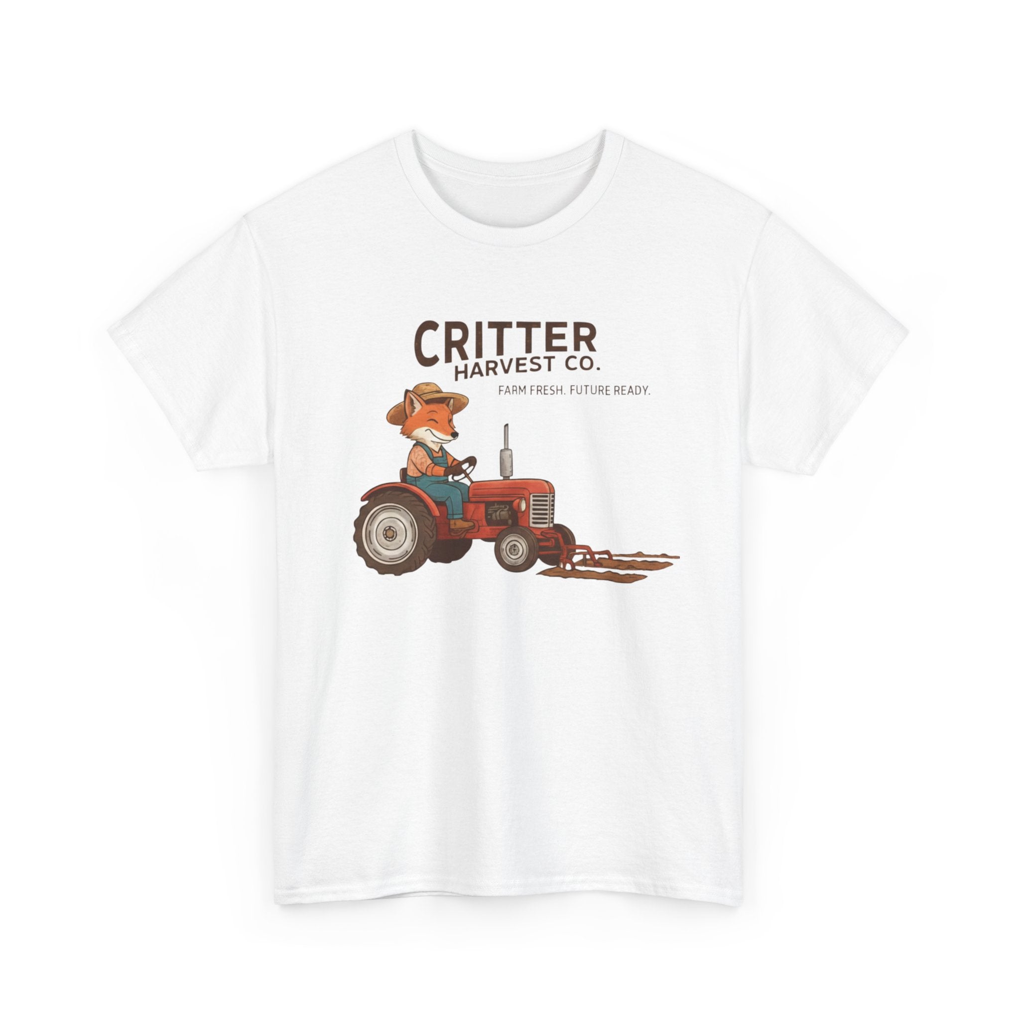 Critter Harvest Co. Tractor Tee  Cute Farm Animal Graphic T-Shirt     Trendy TShirt