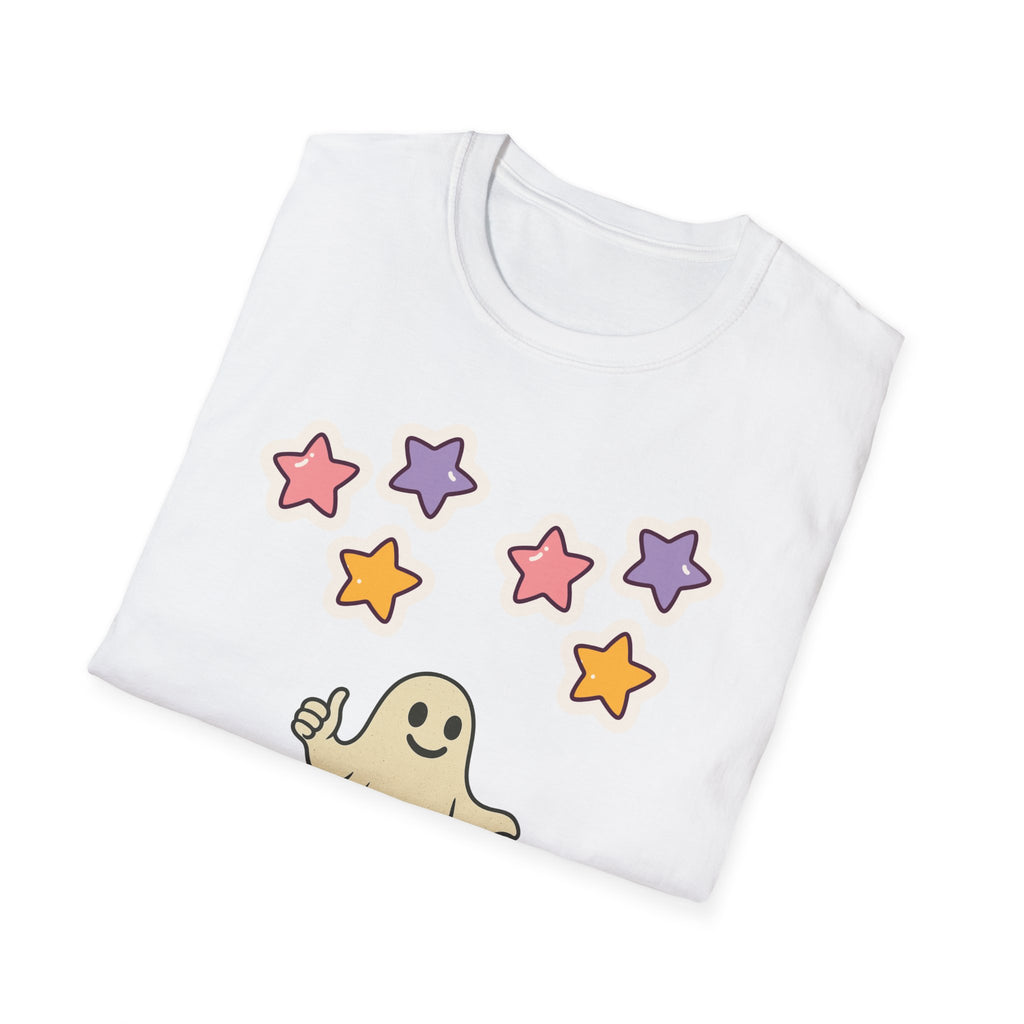 Cute Ghost Boss Unisex T-Shirt | Halloween Gift, Spooky Style, Fun Casual Wear, Festival Apparel