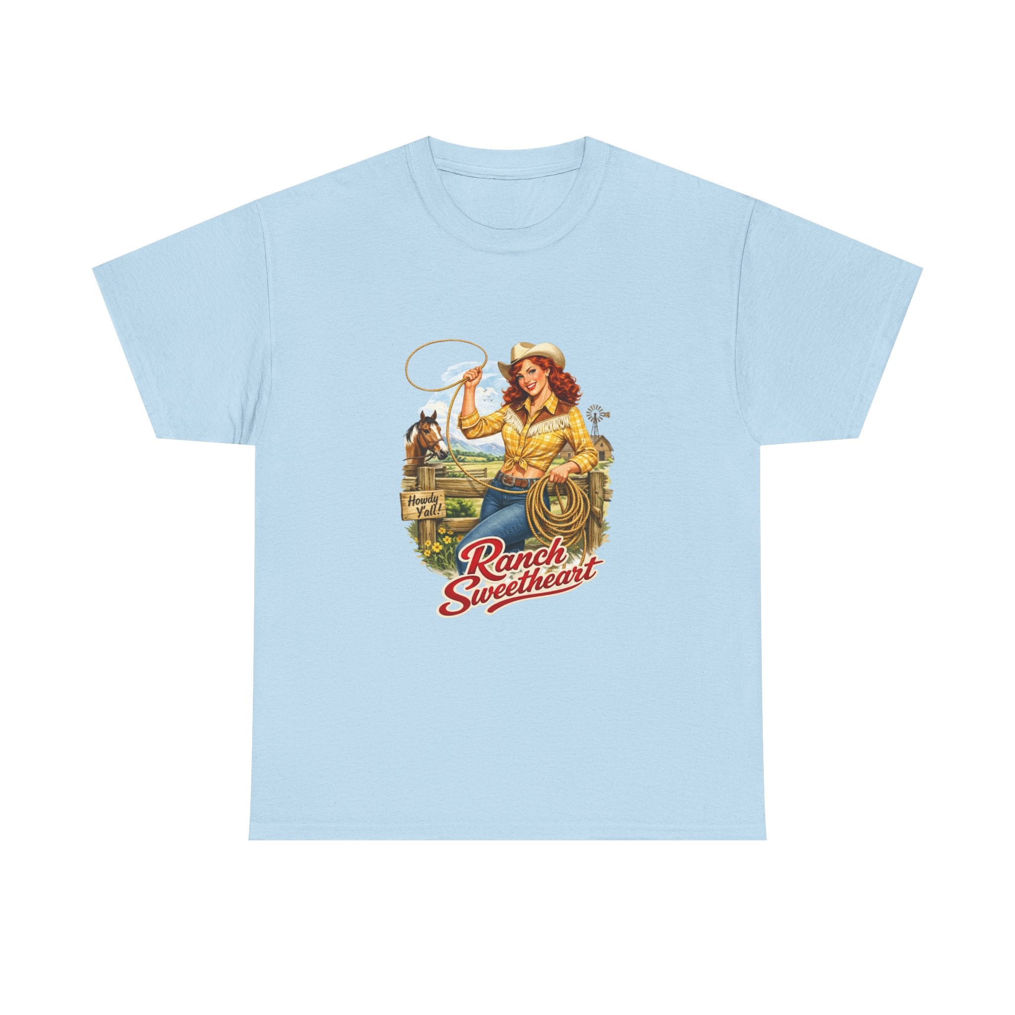 Cowgirl 'Ranch Sweetheart' Graphic Tee – Vintage Western Shirt