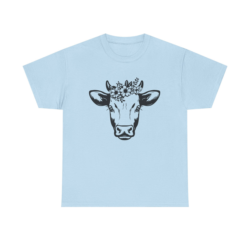 Cow Floral Crown T-Shirt Ranch life   I love Cows