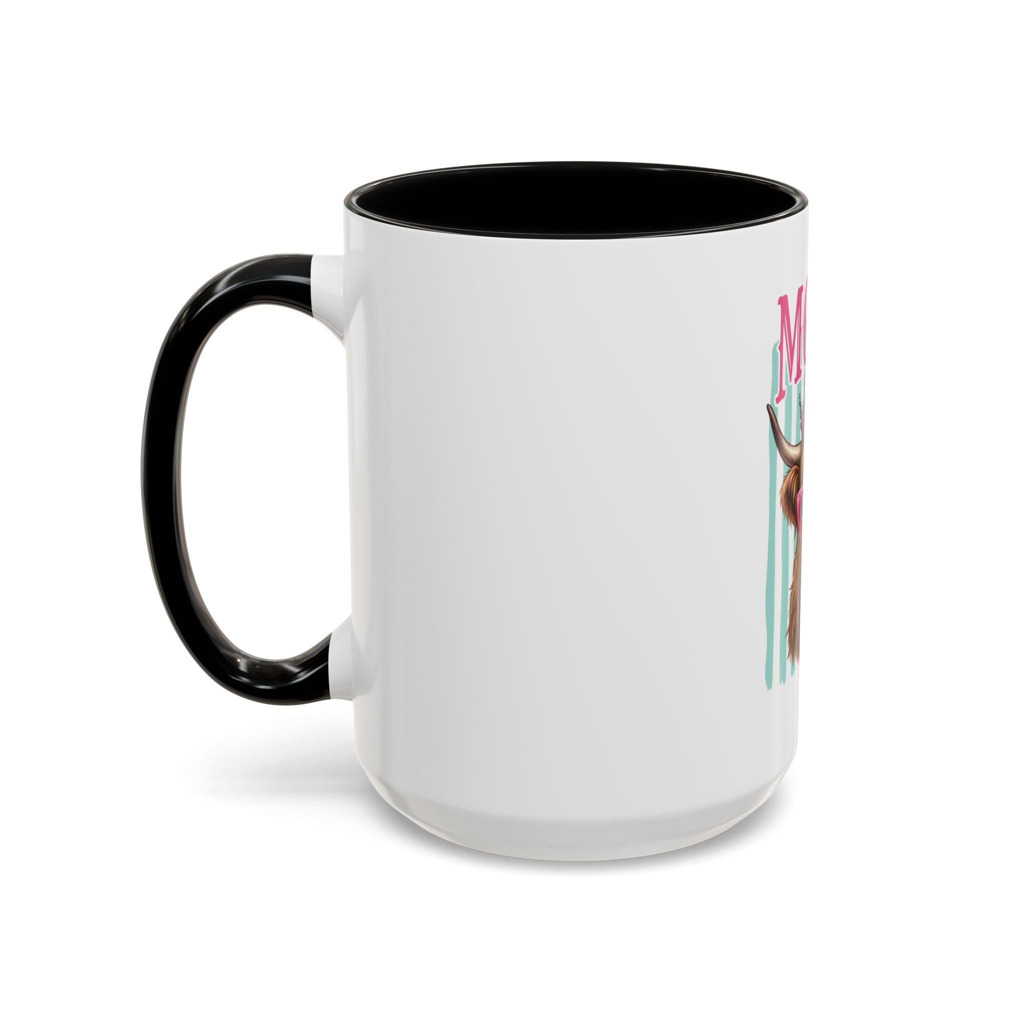 Moody Highland Cow Coffee Mug — Funny Crowned Cow with Bubblegum | Gift for Cow Lovers