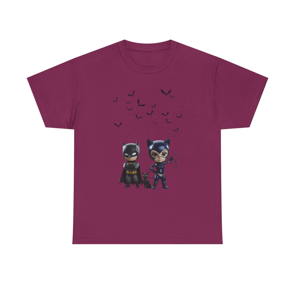 Superhero Adventure T-Shirt — Comic Style with 'Black Cat' Sidekick