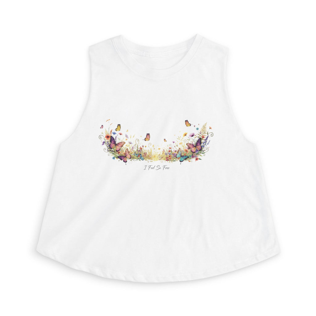 Butterfly   Crop Top – Women's Floral Graphic Tank